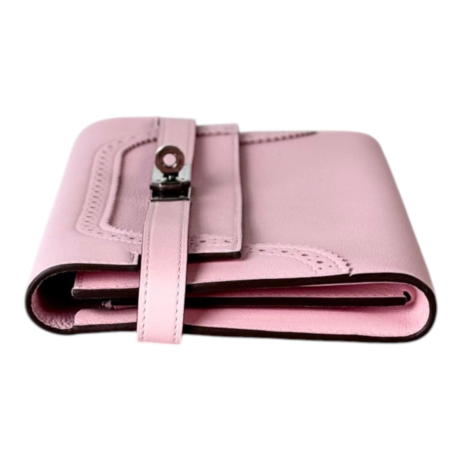 Hermes Hermes Kelly Swift Pink Long Wallet with Ghliilies Detail