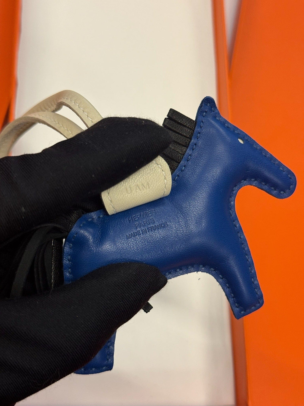 Hermès Hermès Rodeo Horse Bag Charm - Blue / Cream / Black