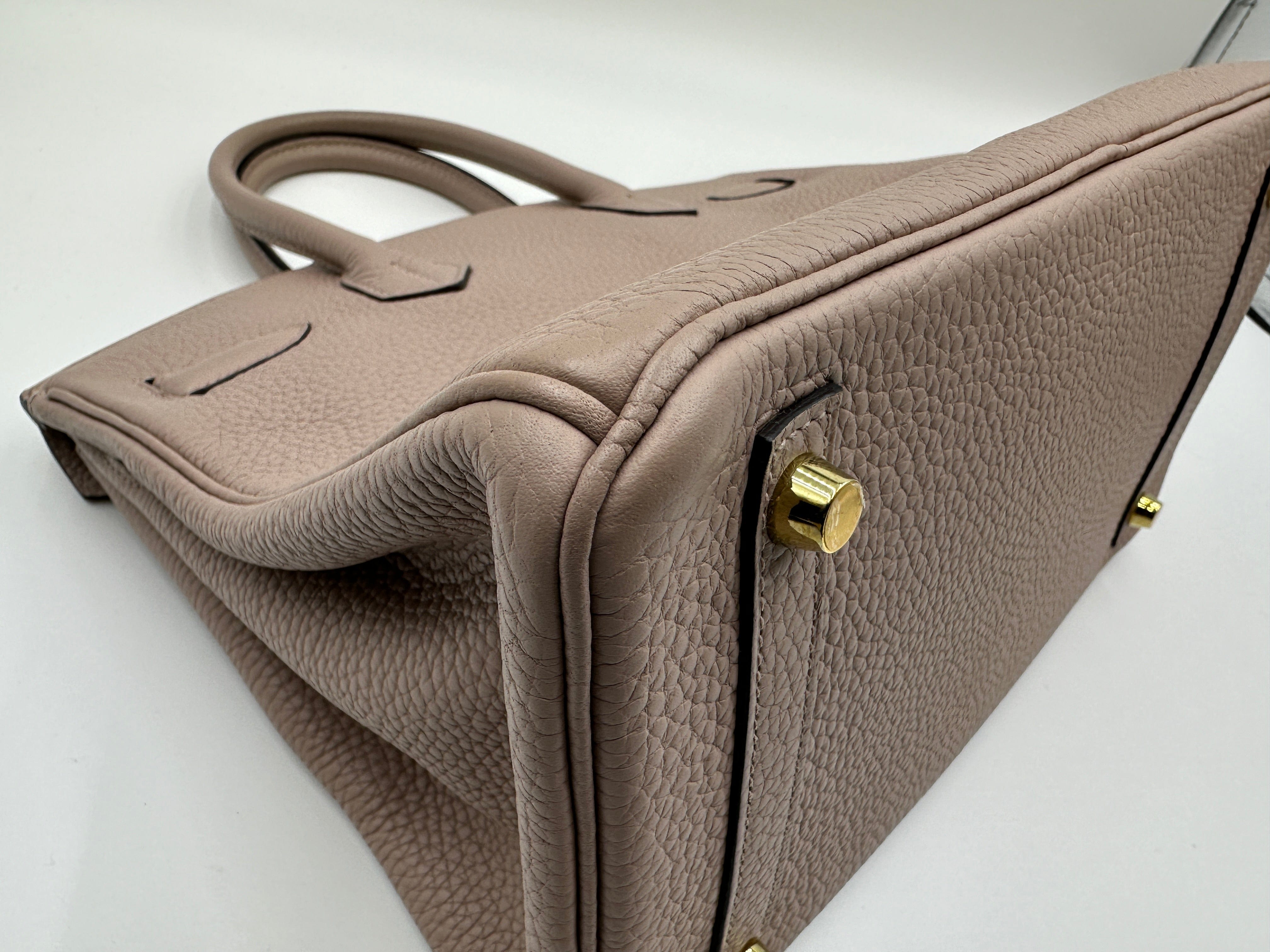 Hermès PRELOVED HERMES BIRKIN 30CM GLYCINE Clemence Leather with Gold Hardware