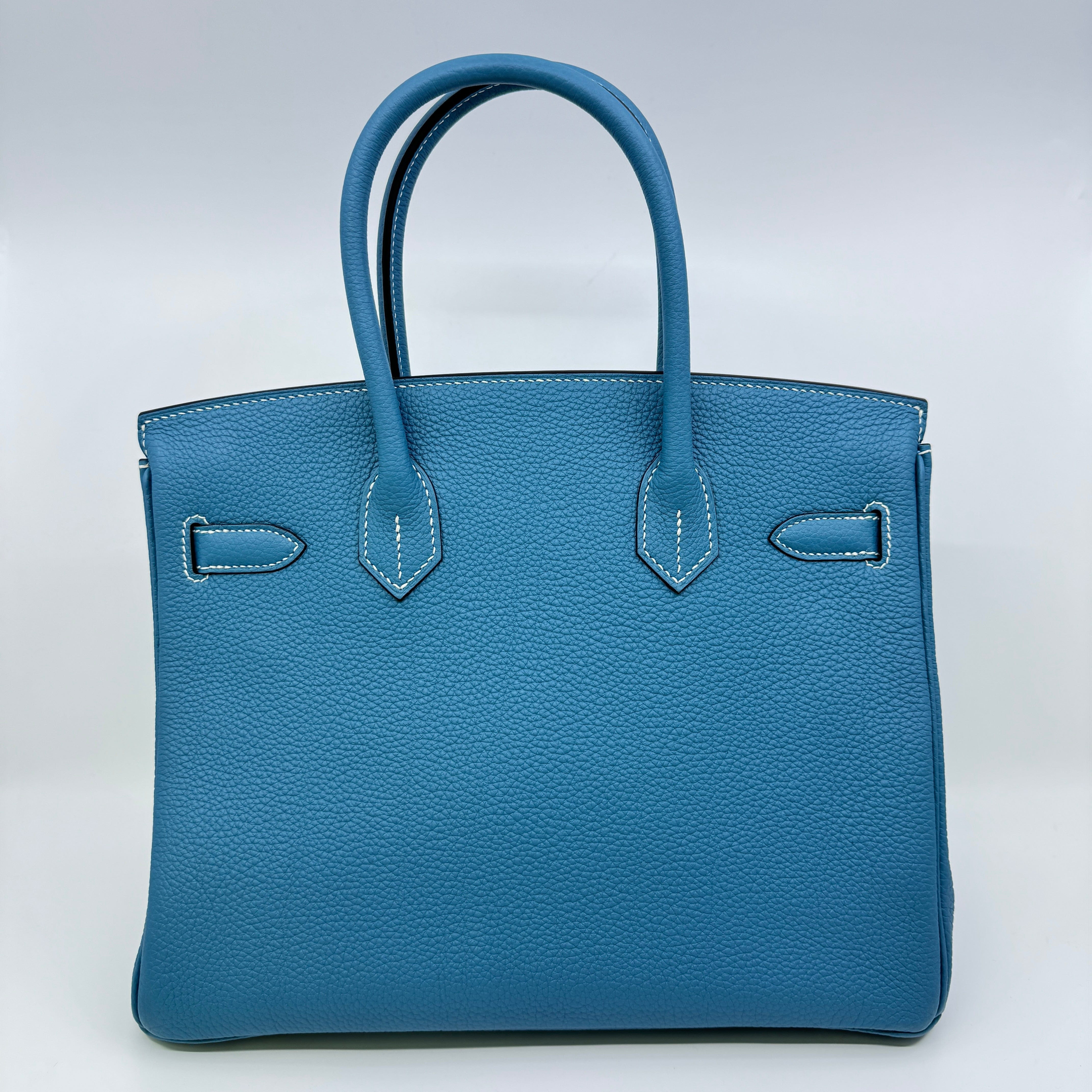 Hermès Birkin30 New blue jeans Togo PHW B B-311814