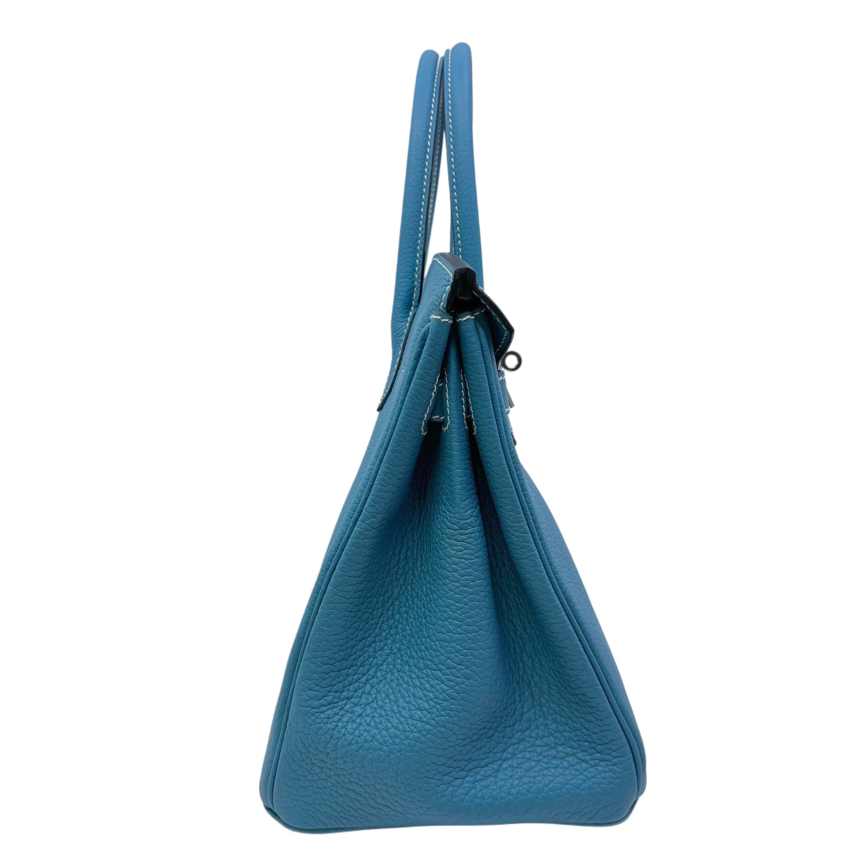 Hermès Birkin30 New blue jeans Togo PHW B B-311814