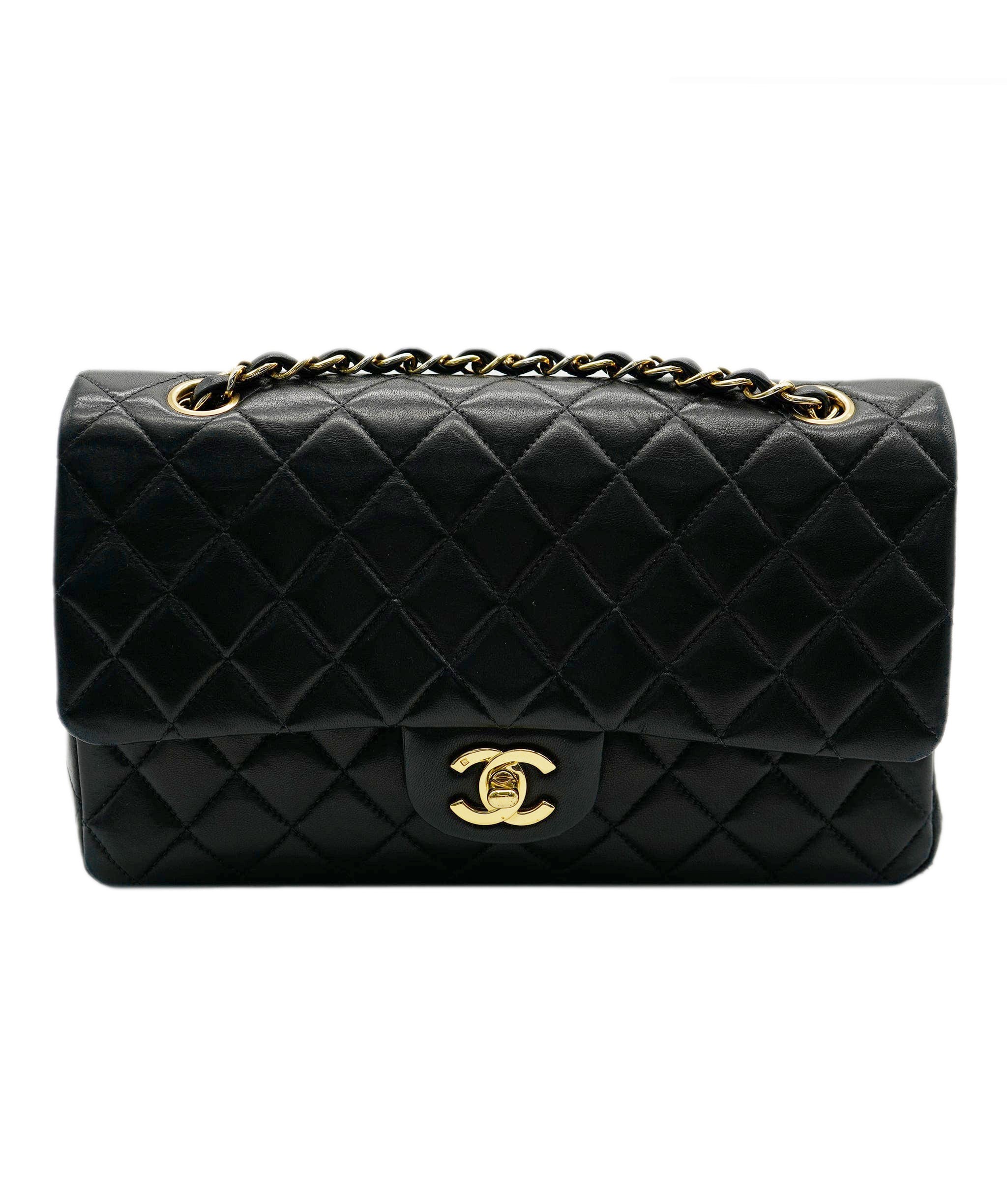 Hermès Chanel Timeless lambskin black ghw vintage AVC1104