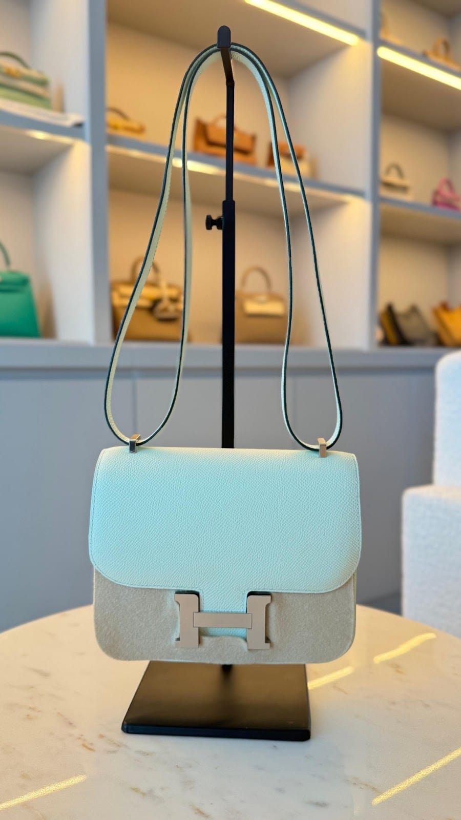 Hermès Constance 18 Vert Fizz	Epsom with Palladium Hardware AGC3225