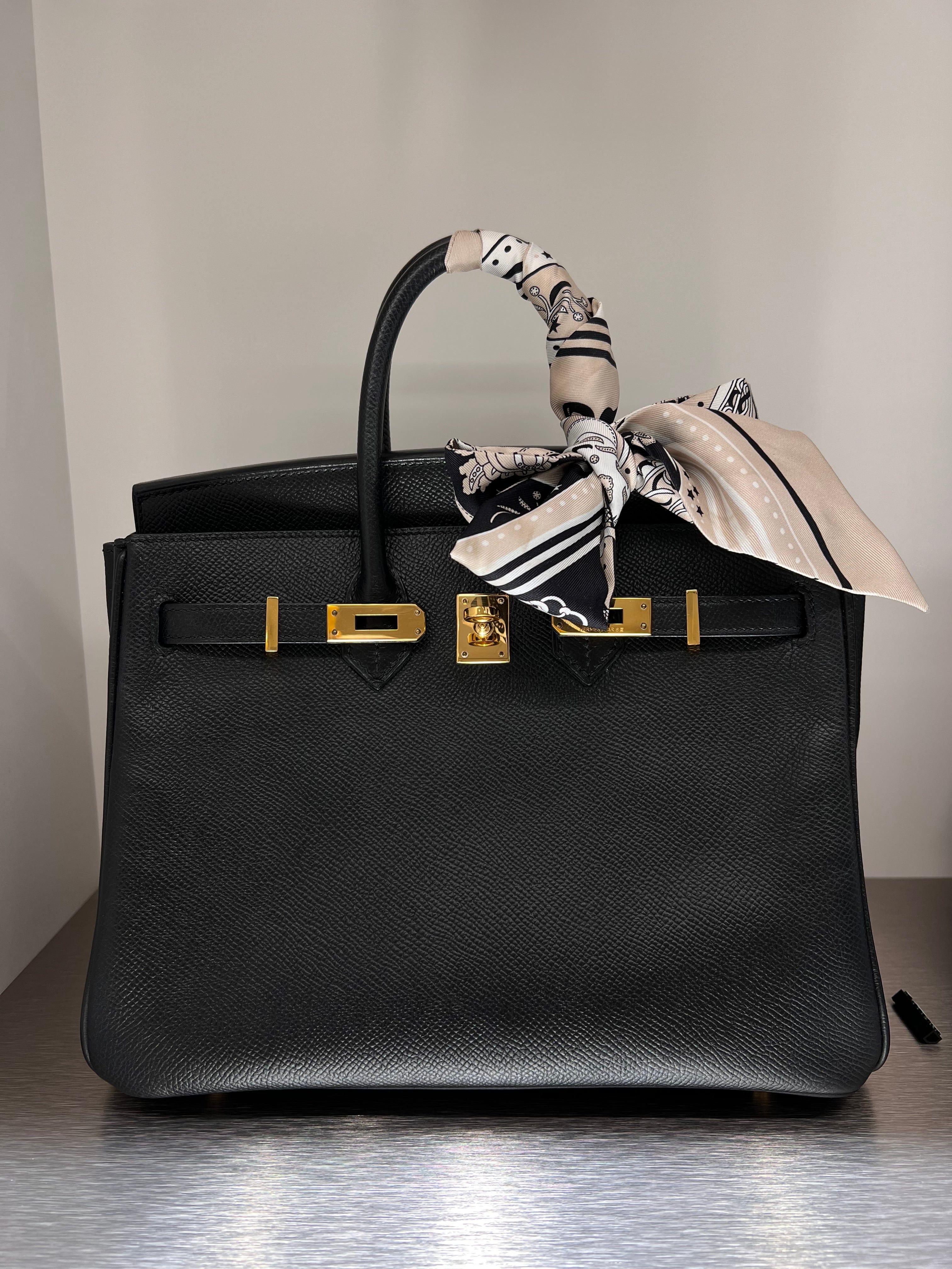 Hermès Hermes Birkin 25 Black Epsom GHW #T - Preloved STAFF SKC8002H