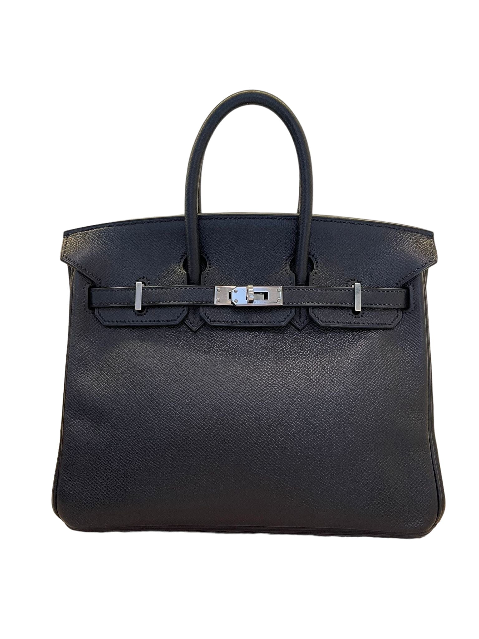 Hermès Hermes Birkin 25 Black Epsom PHW #L SKCY041