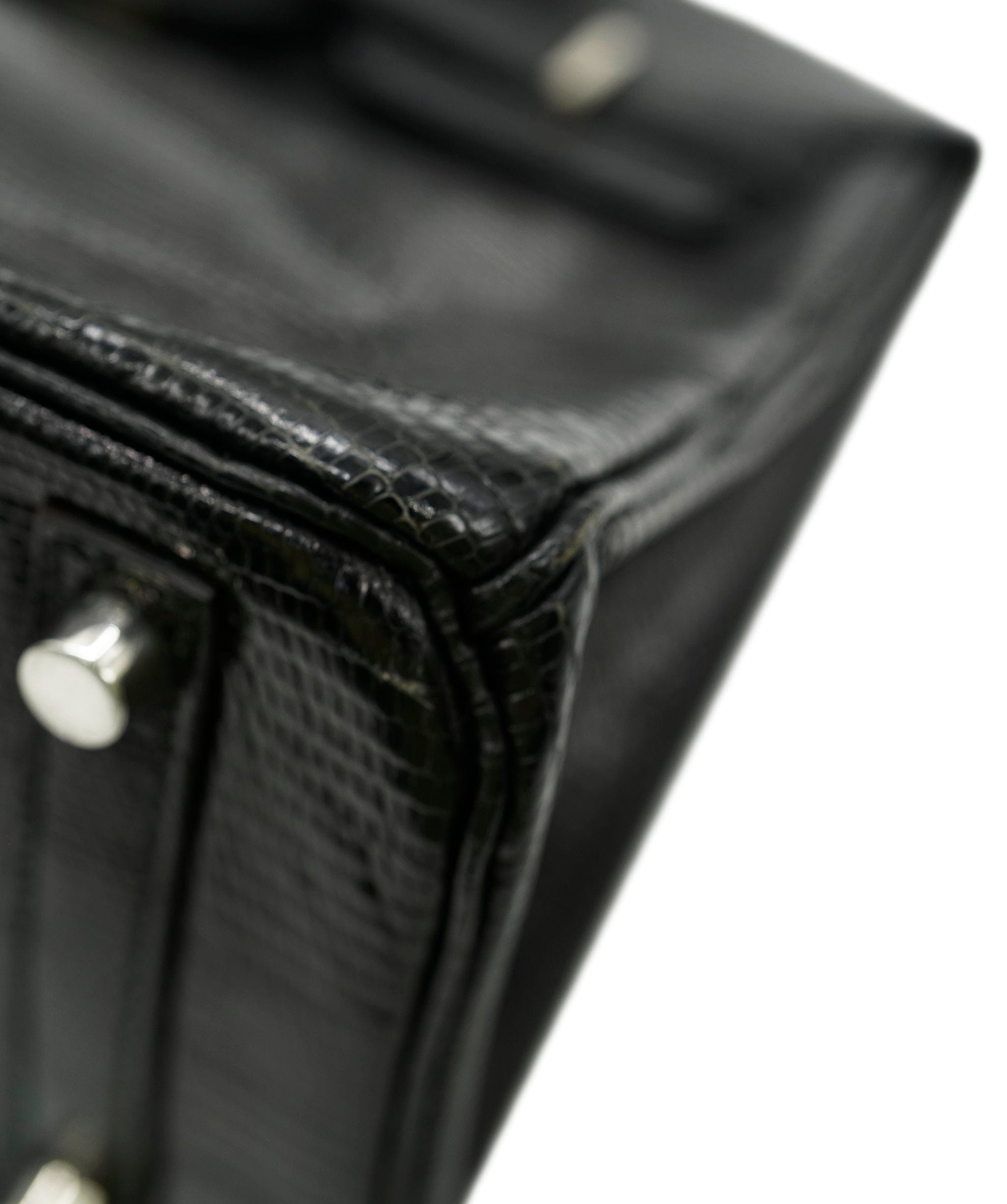 Hermès Hermès Birkin 25 Black Lizard PHW SKL1727