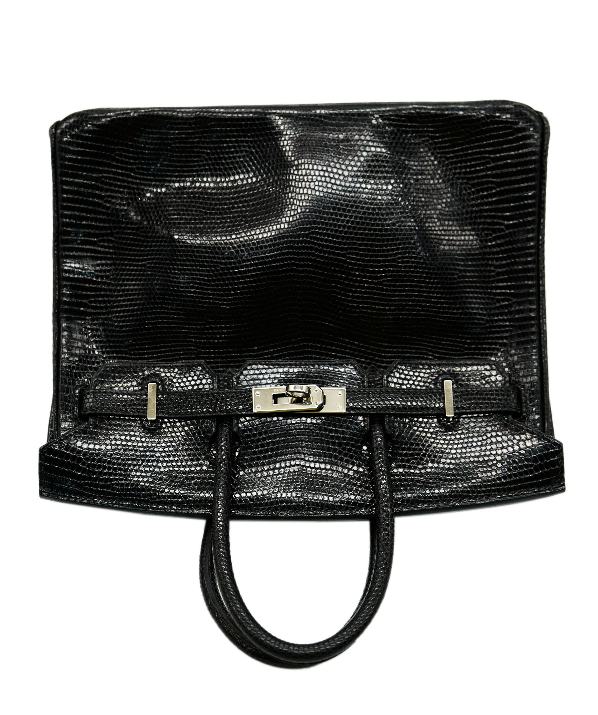 Hermès Hermès Birkin 25 Black Lizard PHW SKL1727