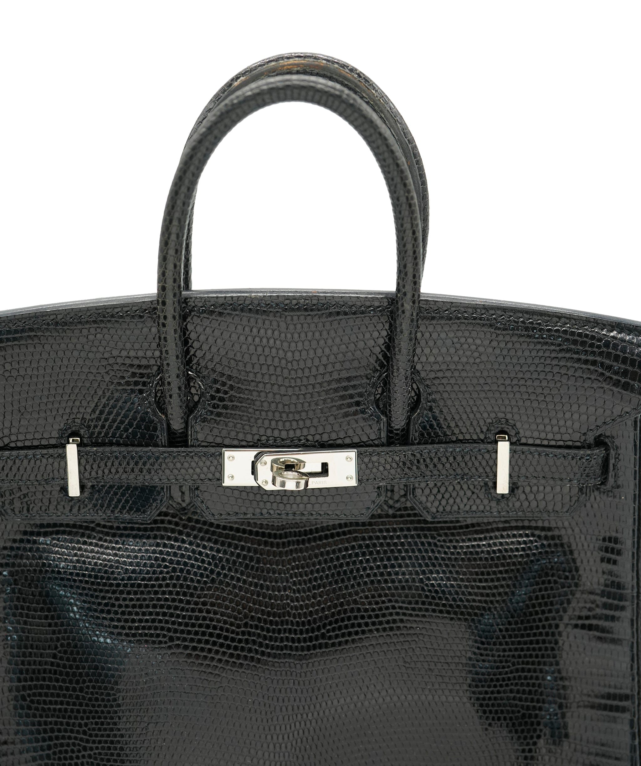 Hermès Hermès Birkin 25 Black Lizard PHW SKL1727
