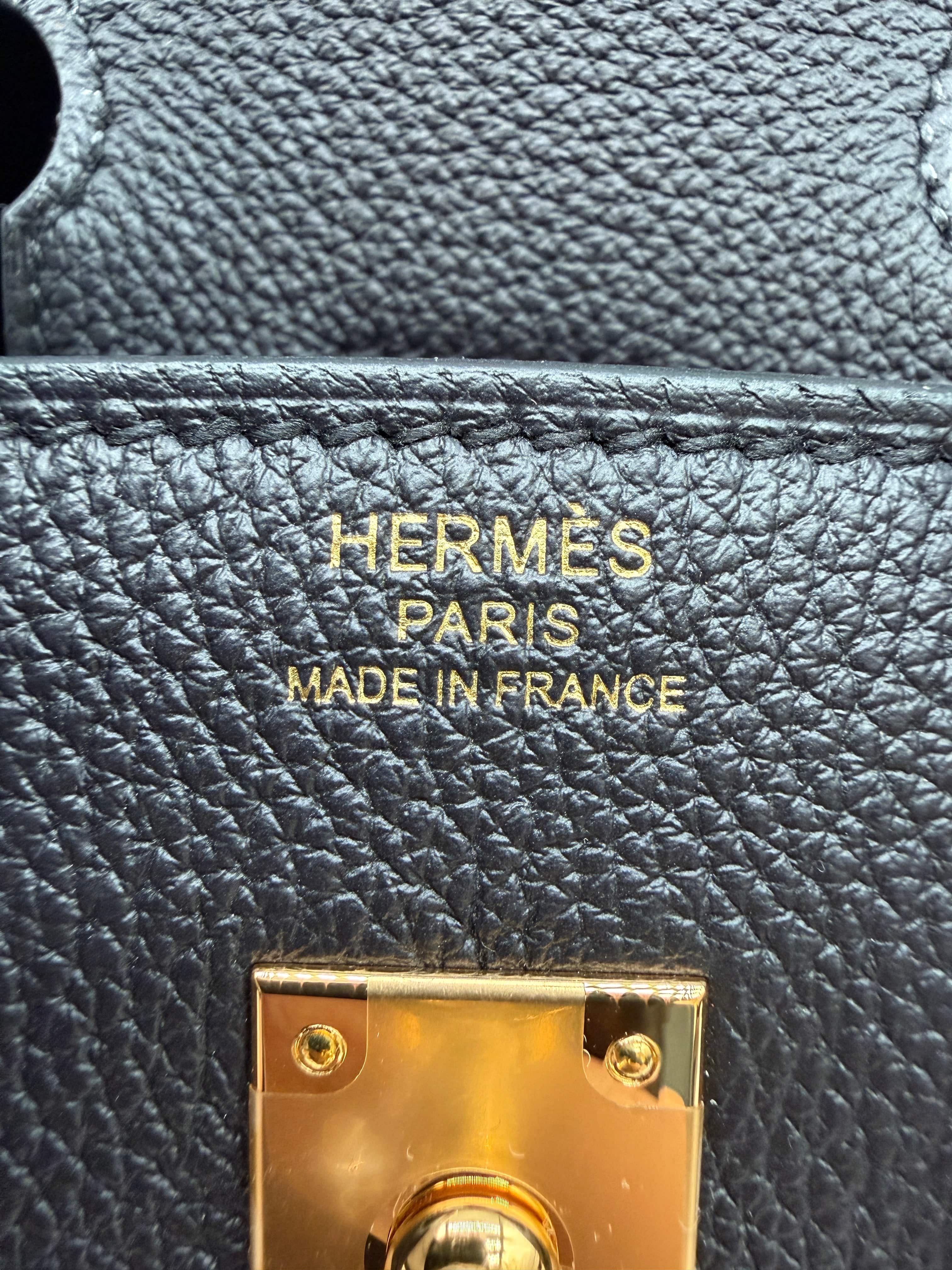 Hermès Hermès Birkin 25 Black Togo Gold Hardware