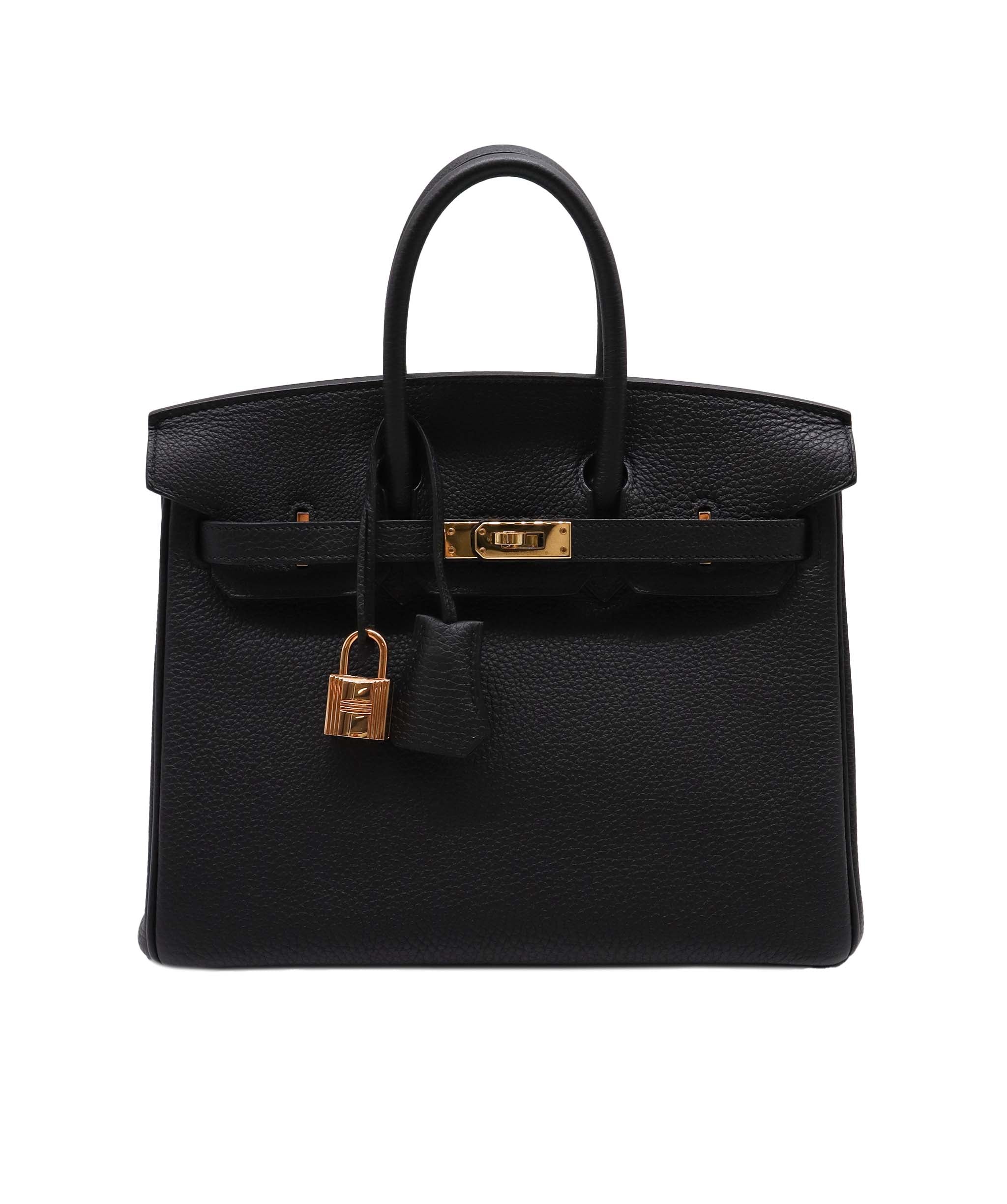 Hermès HERMES BIRKIN 25 BLACK TOGO HAND BAG U GHW 90252987 DXBS1407