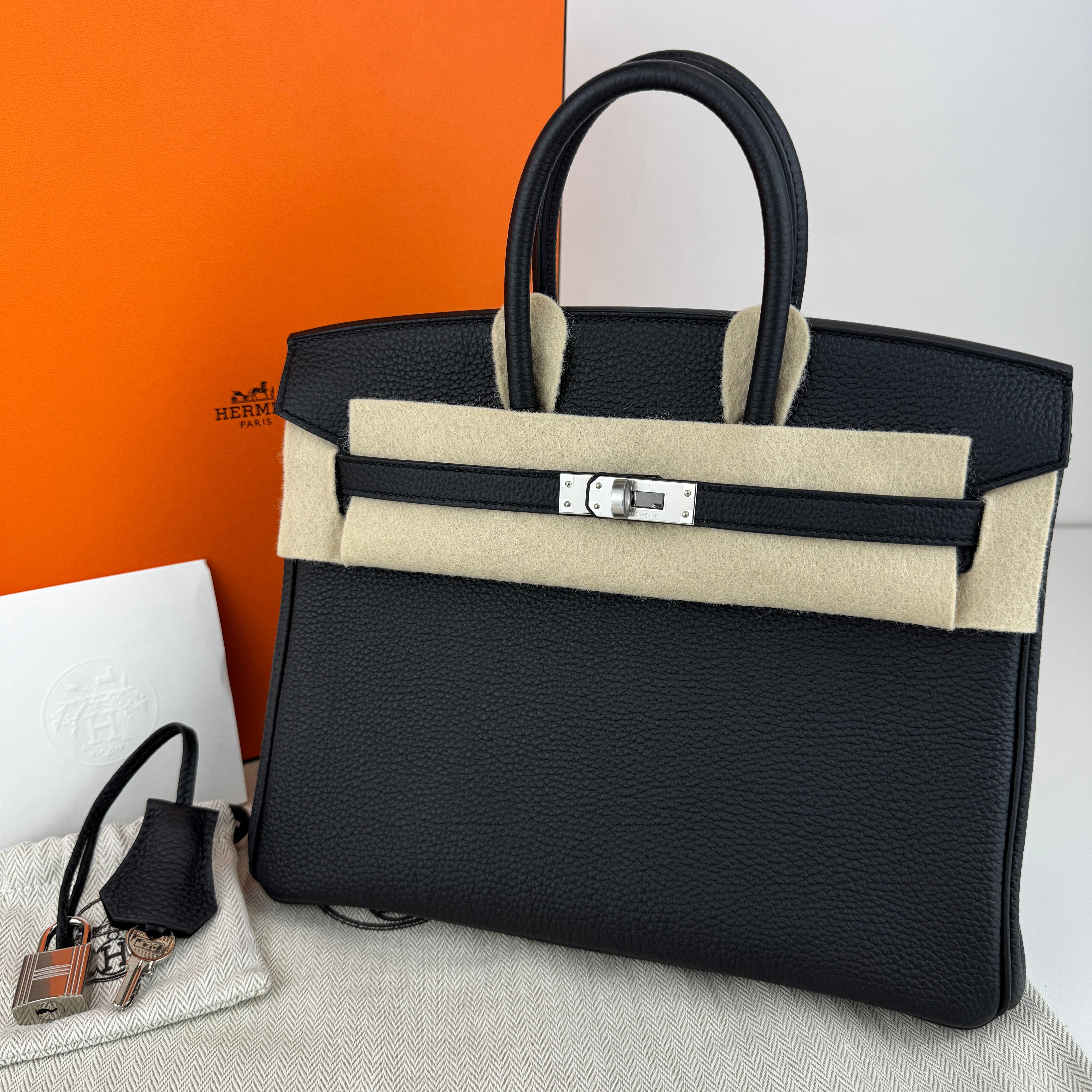Hermès Hermes Birkin 25 Black togo PHW K B-338919