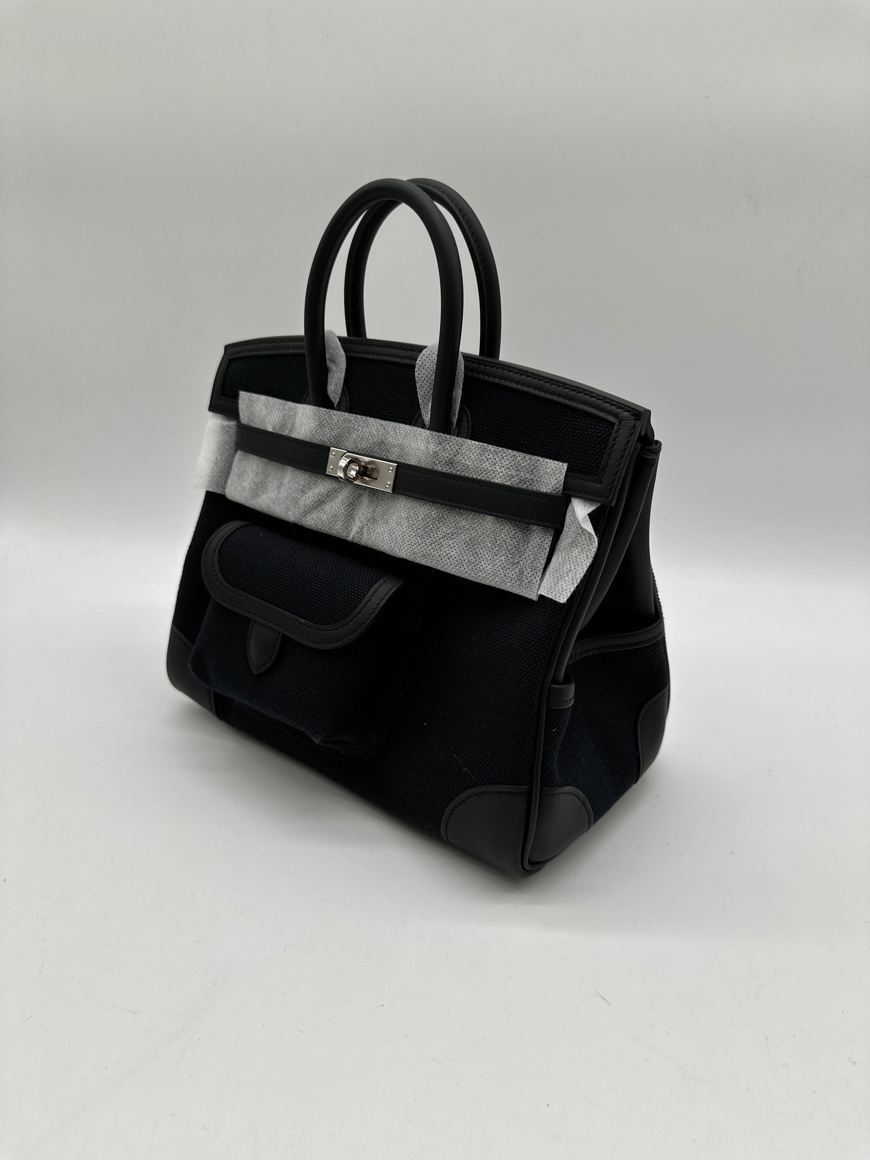 Hermès Hermès Birkin 25 Cargo Black PHW K  PC488