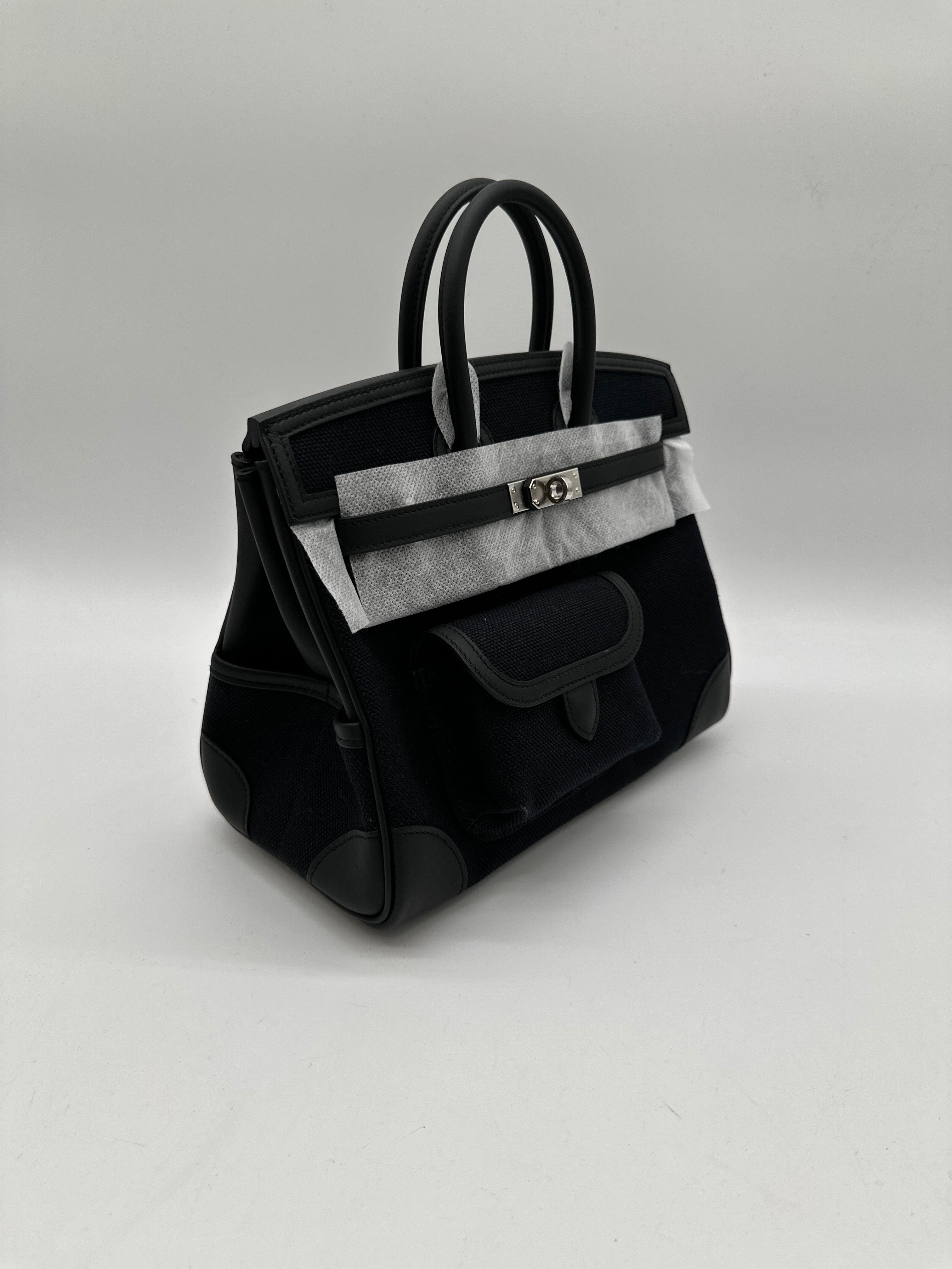 Hermès Hermès Birkin 25 Cargo Black PHW K  PC488