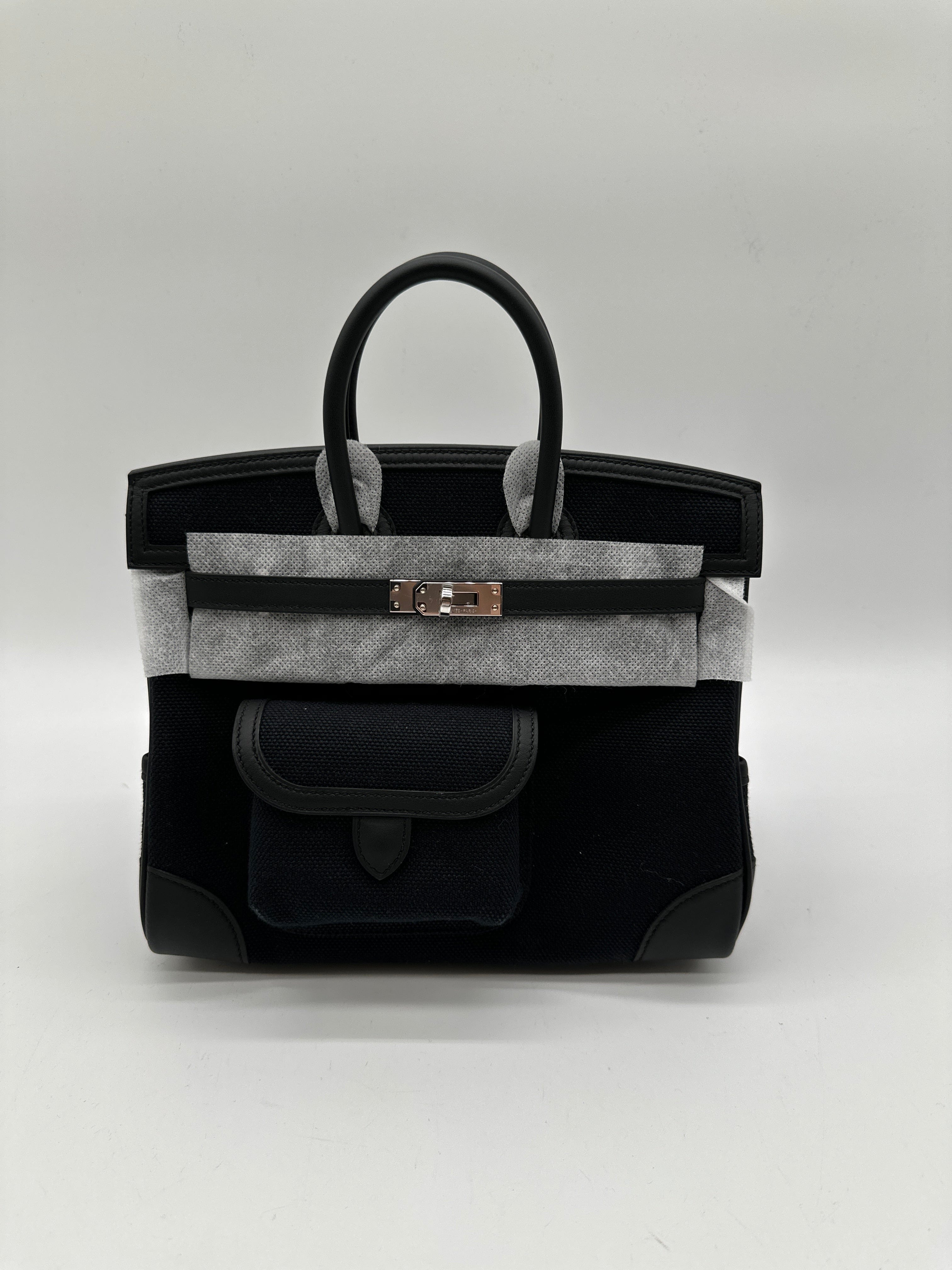 Hermès Hermès Birkin 25 Cargo Black PHW K  PC488