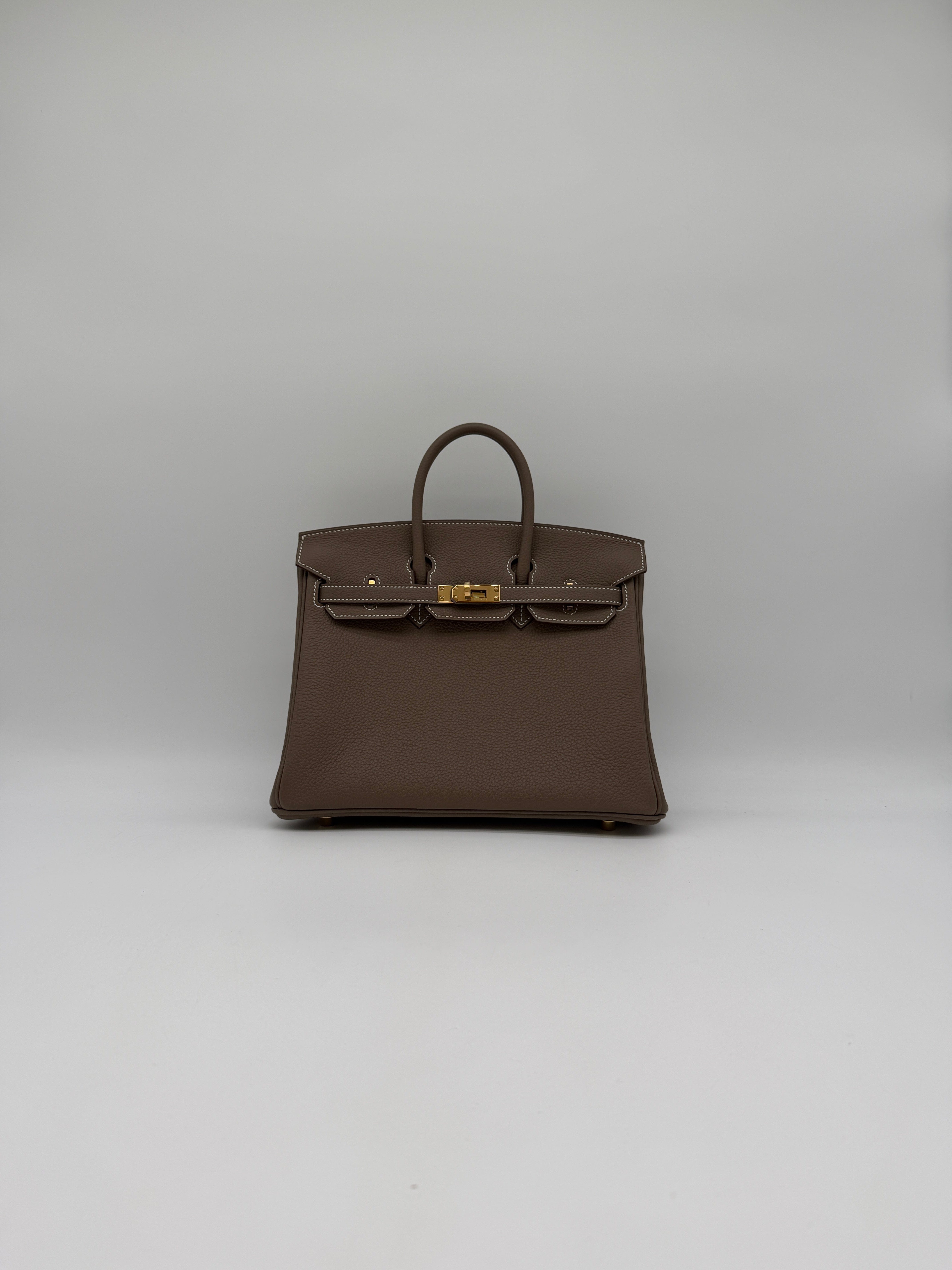 Hermès Hermès Birkin 25 Etoupe Togo Gold Hardware