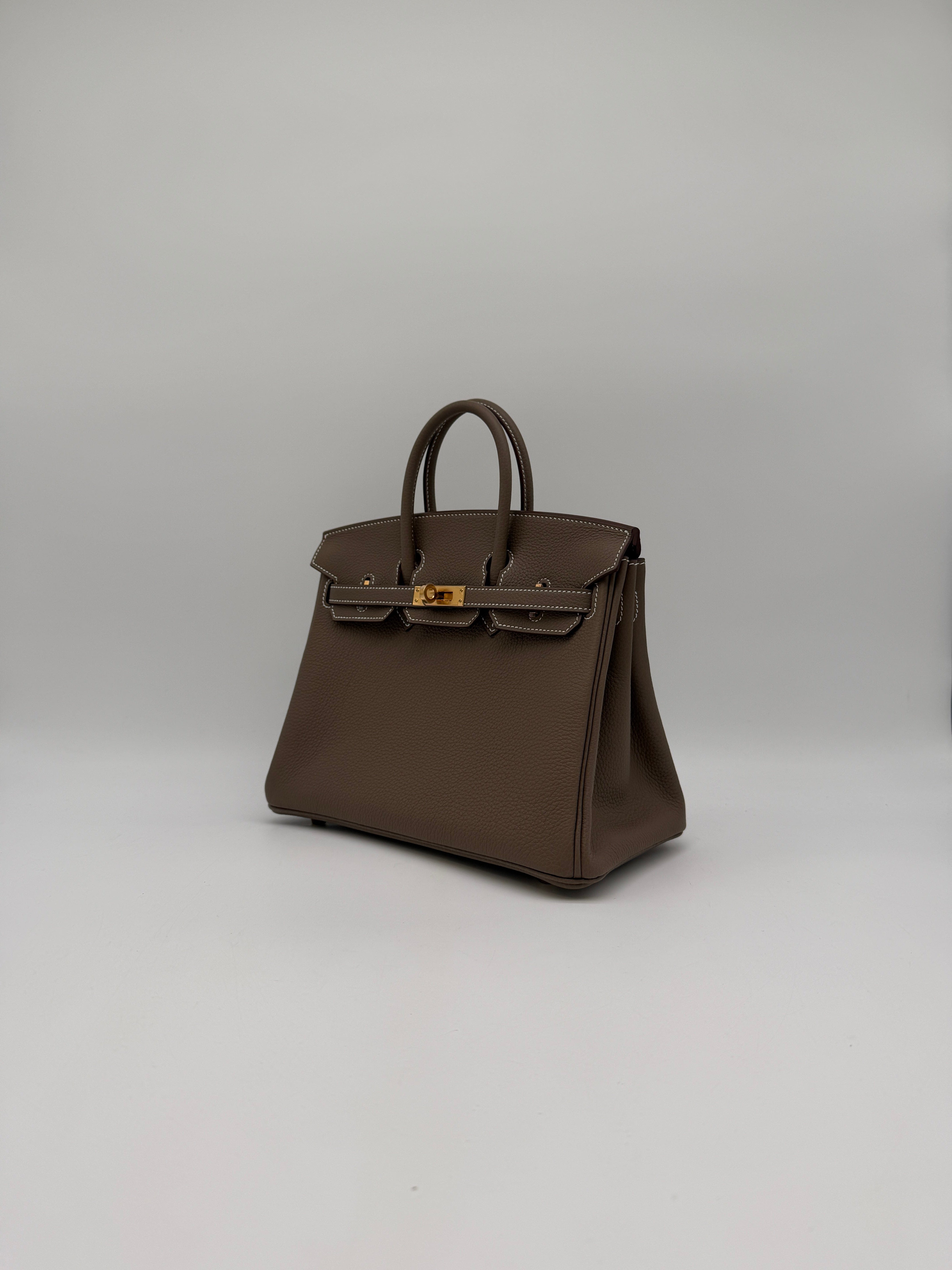 Hermès Hermès Birkin 25 Etoupe Togo Gold Hardware
