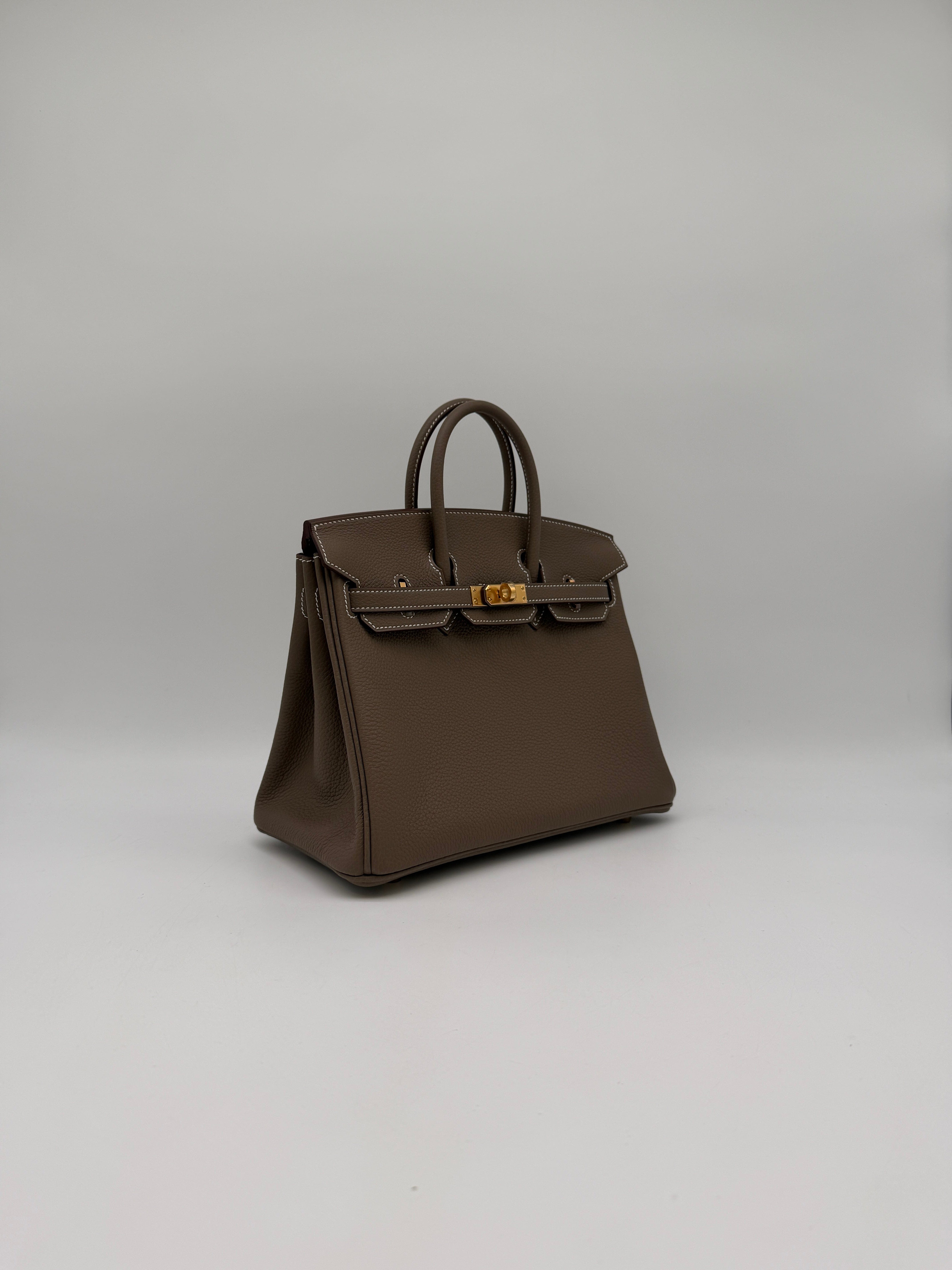 Hermès Hermès Birkin 25 Etoupe Togo Gold Hardware