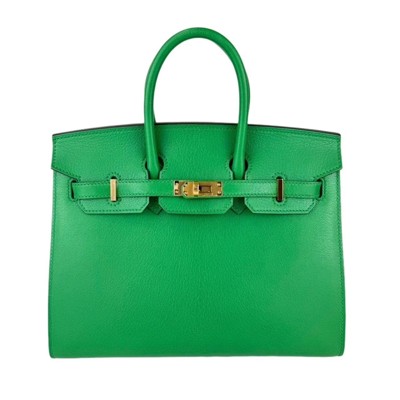 Hermès **Hermes Birkin 25 Sellier Bamboo Chevre GHW #W SKCB-105900