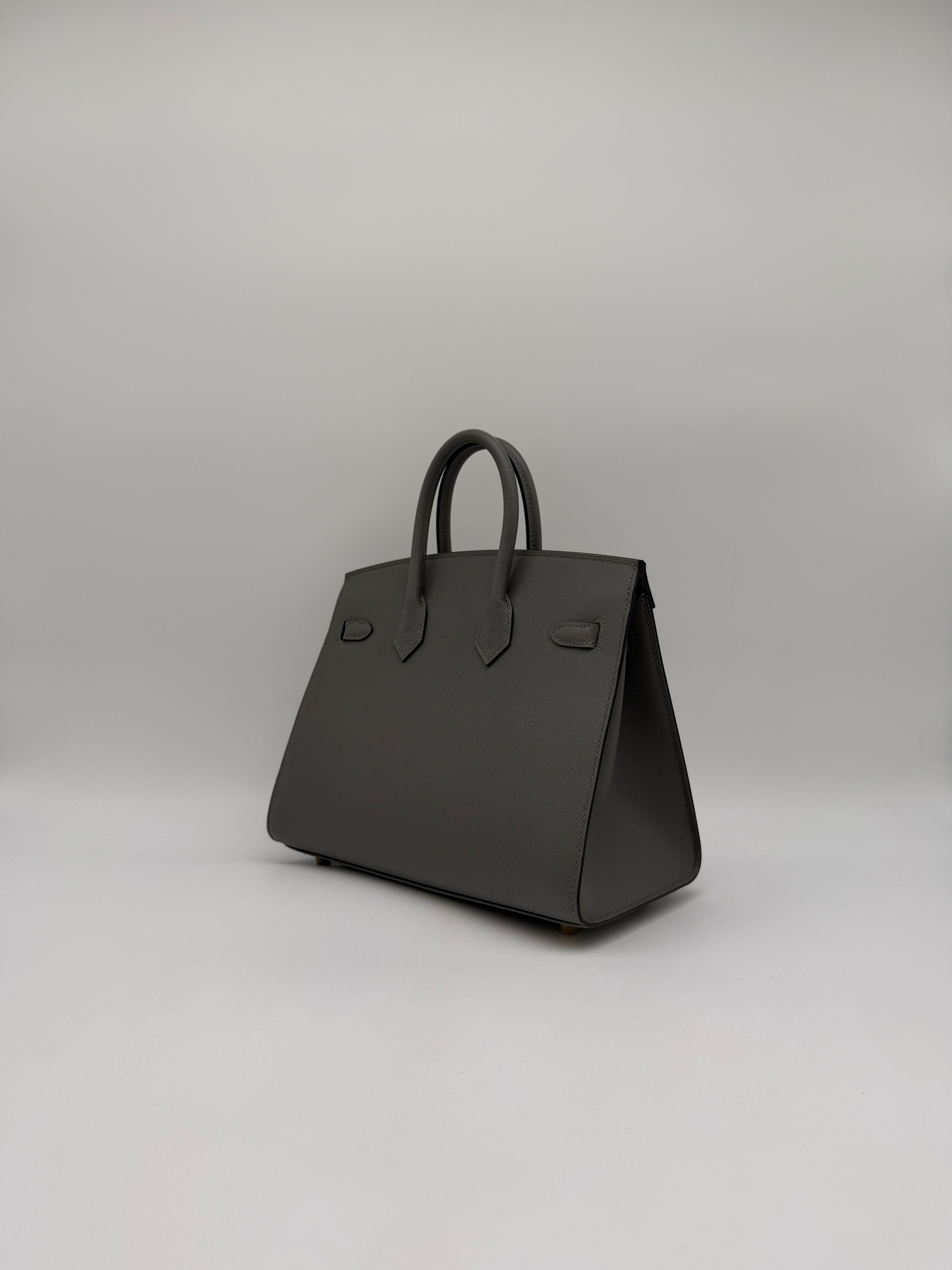 Hermès Hermès Birkin 25 Sellier Gris Meyer Madame Gold Hardware