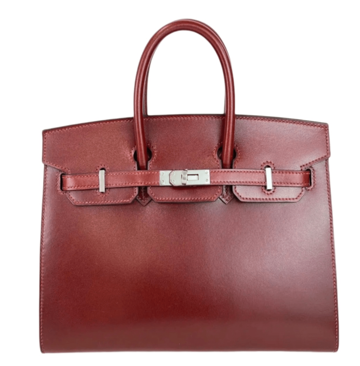 Hermès Hermes Birkin 25 Sellier Rouge H Boxcalf PHW #U SKCB-068660