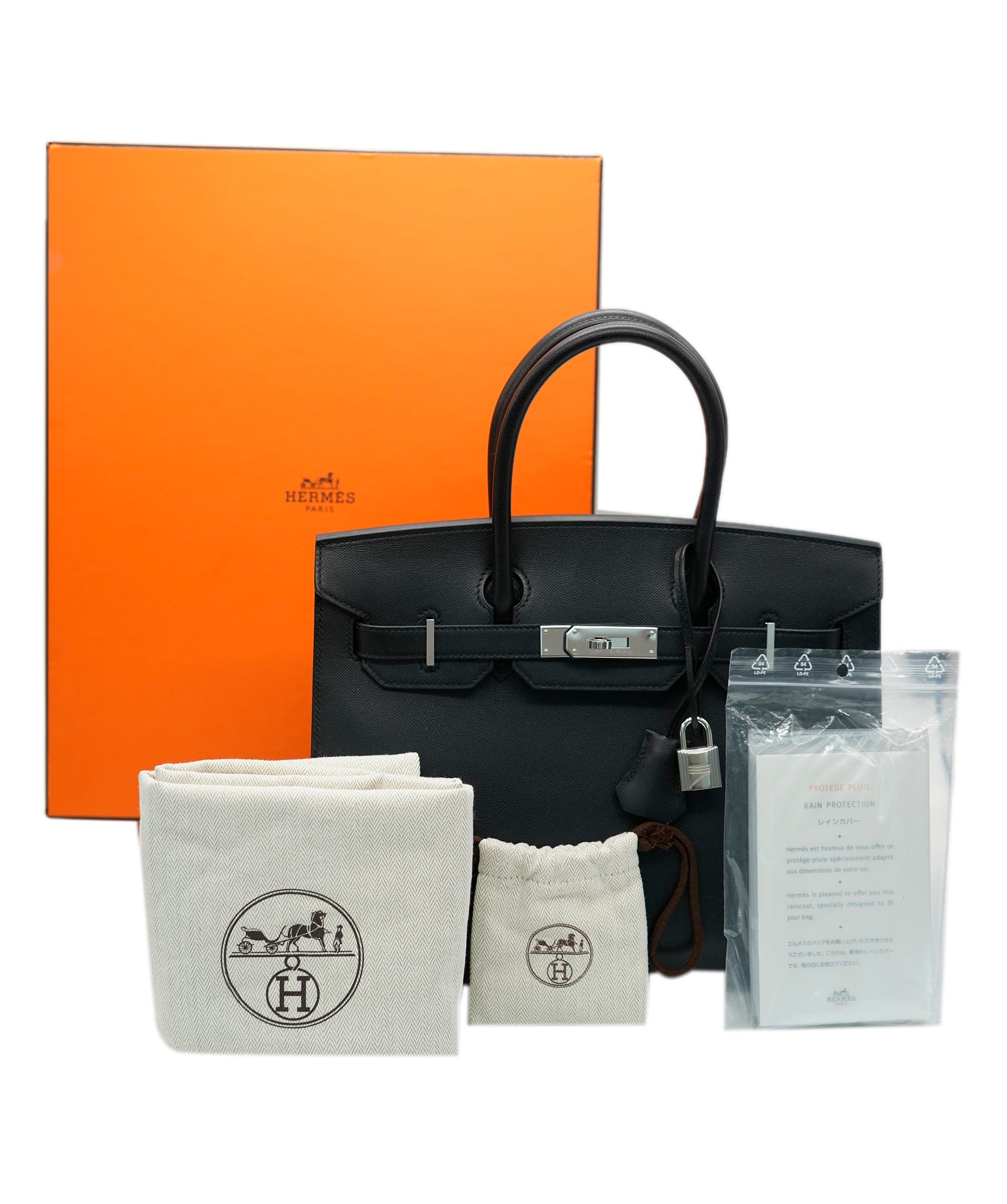 Hermès Hermes birkin 30 black sellier with PHW - AJC0764