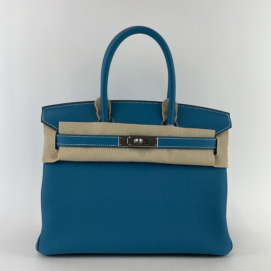 Hermès Hermes Birkin 30 Bleu Jean Togo PHW #B SKCB-074636