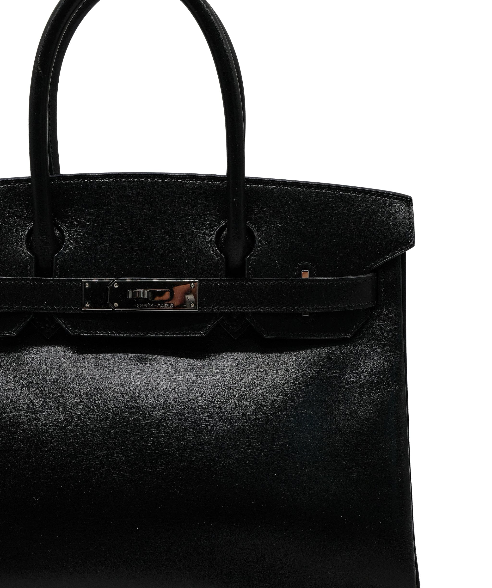 Hermès Hermes Birkin 30 Box Calf Ruthenium Hardware RJC3759