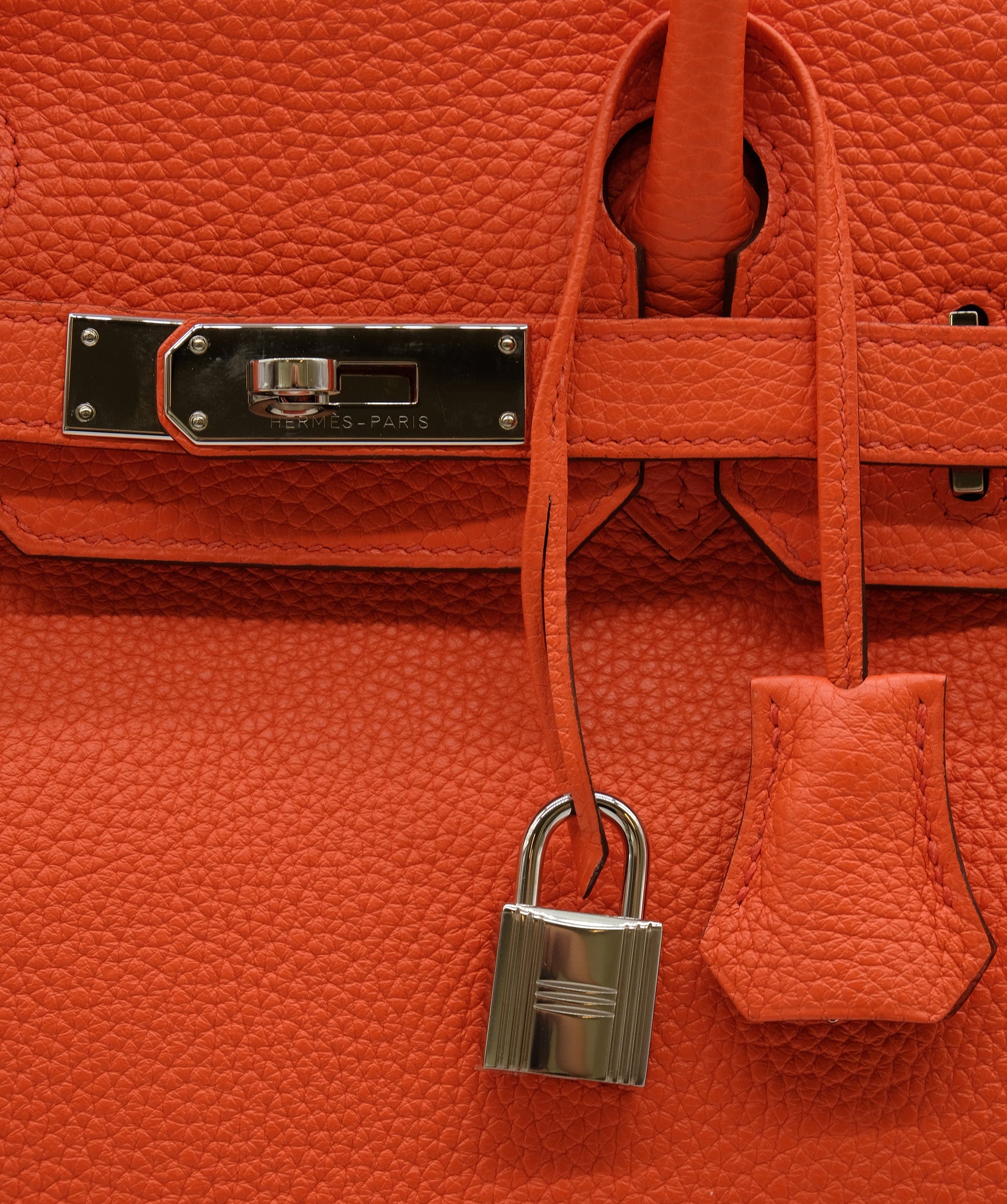 Hermès Hermes Birkin 30 Orange Togo Hand bag X SHW DXBS0095