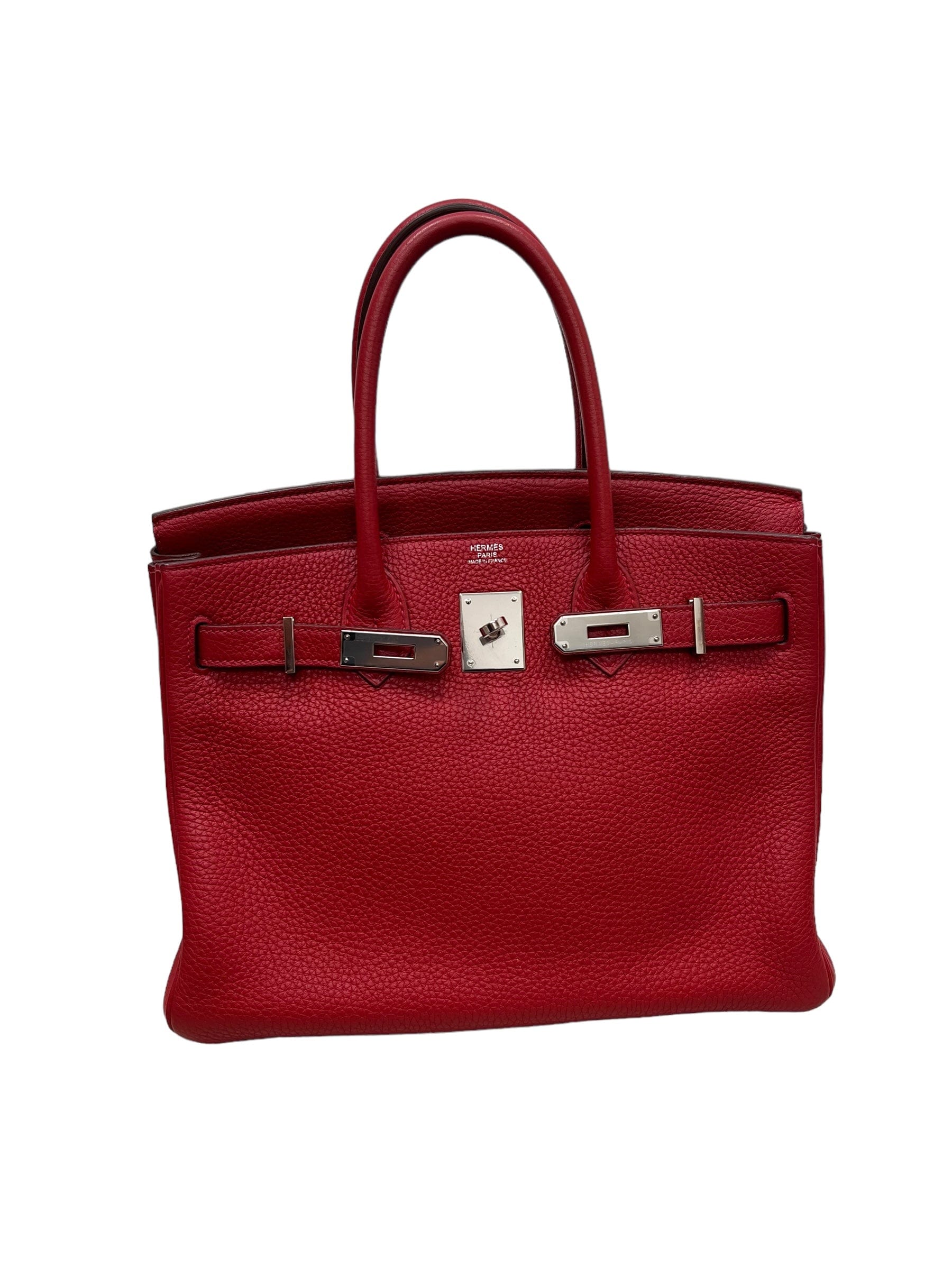Hermès Hermès Birkin 30 Rouge Casaque Togo PHW #T SKC1708