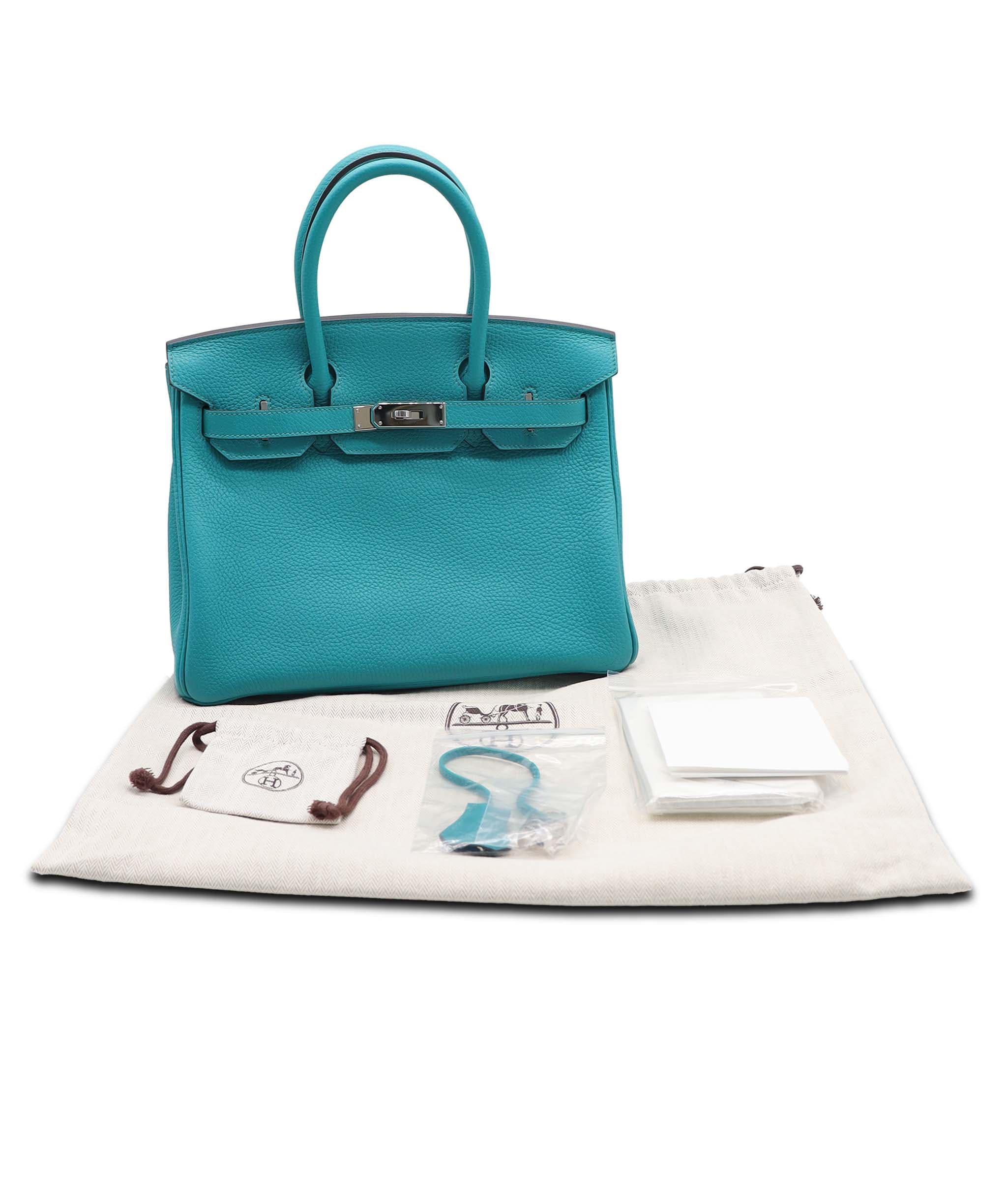 Hermès HERMES BIRKIN 30 VERT VERONE PHW AGC3771