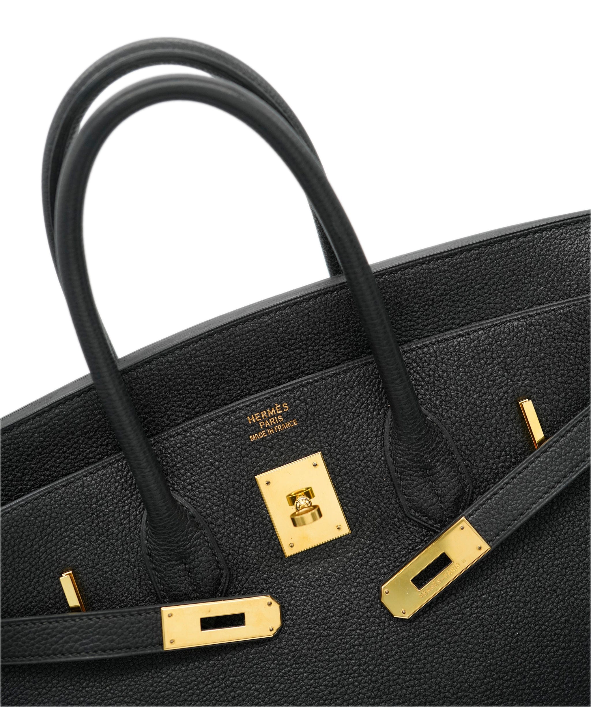 Hermès HERMES BIRKIN 35 BLACK TOGO HAND BAG □F 90247388 DBXS0648