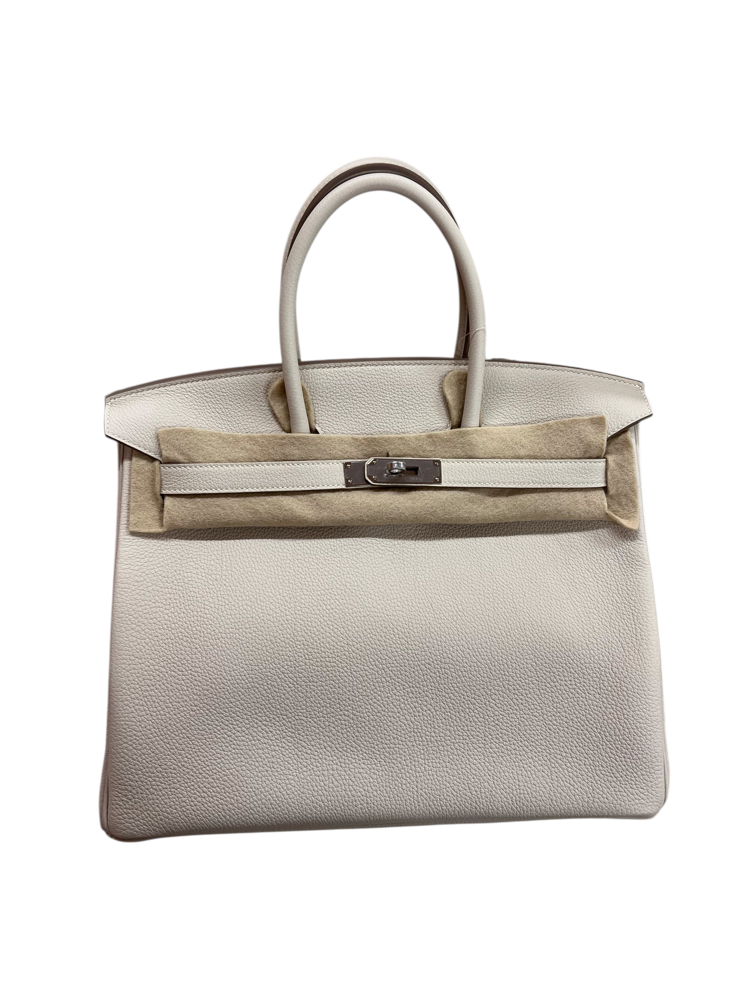 Hermès Hermes Birkin 35 Craie Togo PHW# K SKCJB-220461