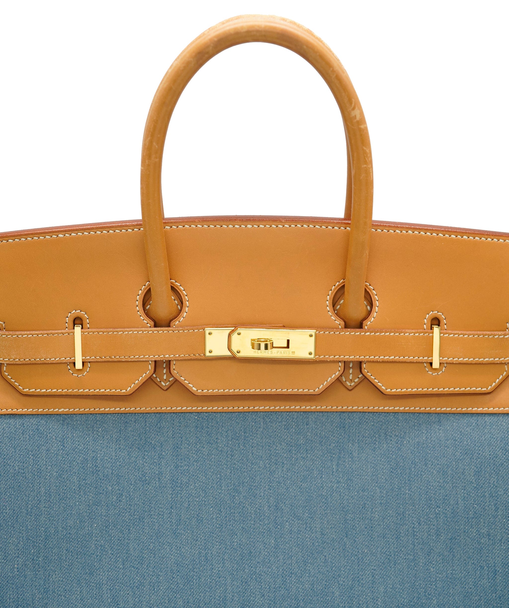Hermès Hermes Birkin 35 denim & natural barenia leather ALC2227