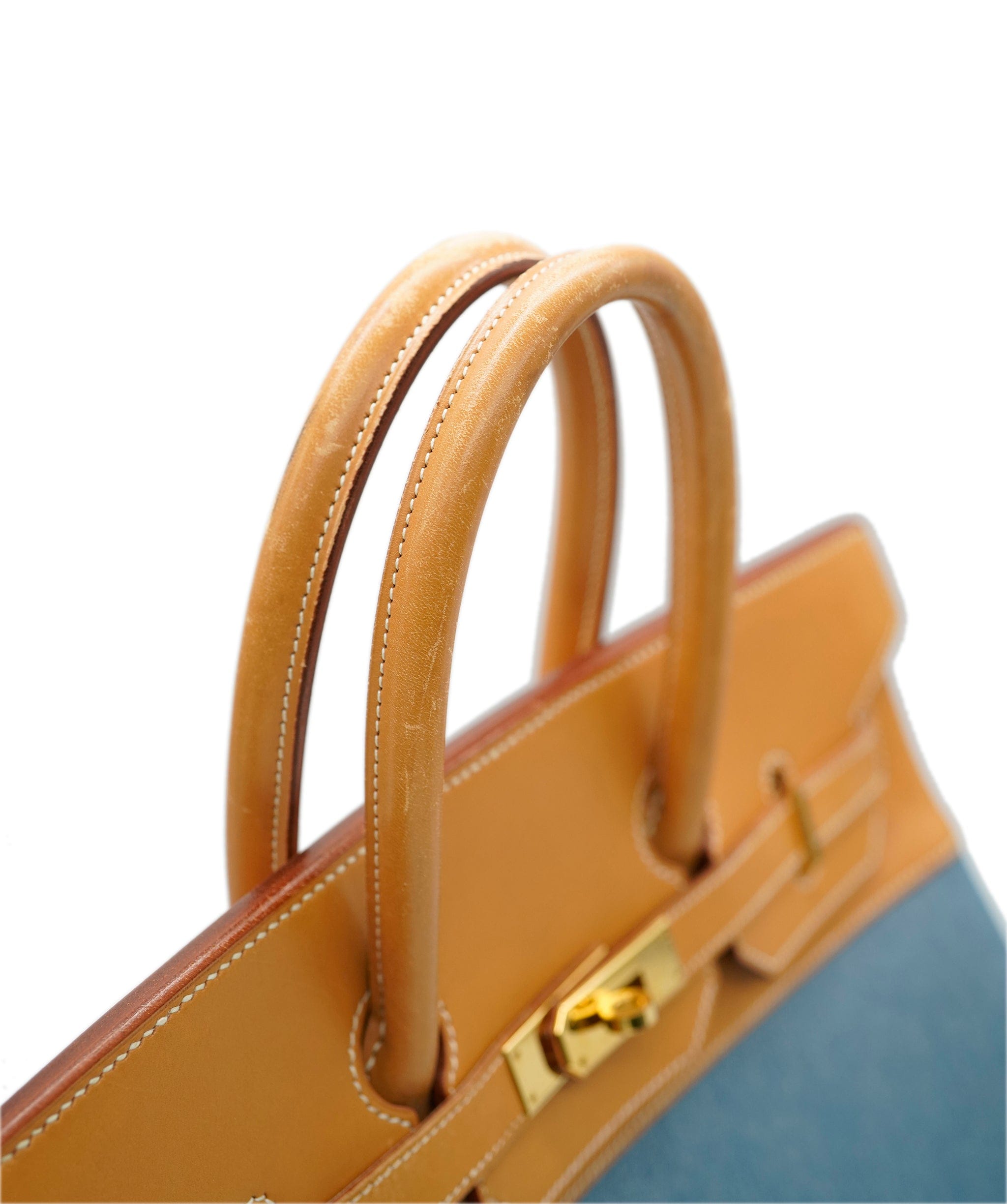 Hermès Hermes Birkin 35 denim & natural barenia leather ALC2227