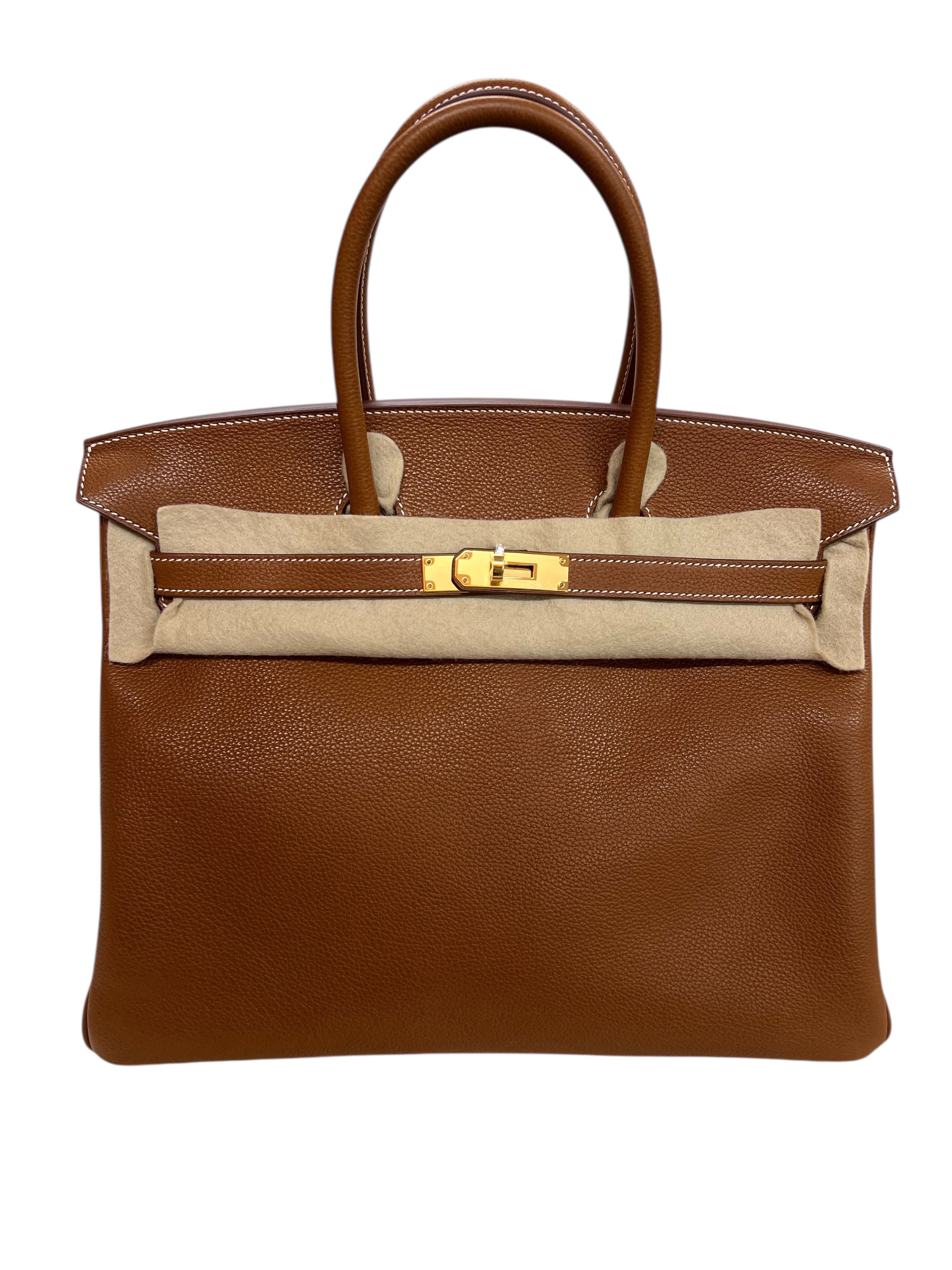Hermès Hermes Birkin 35 Gold Veau Barenia GHW #K SKCJB-278683