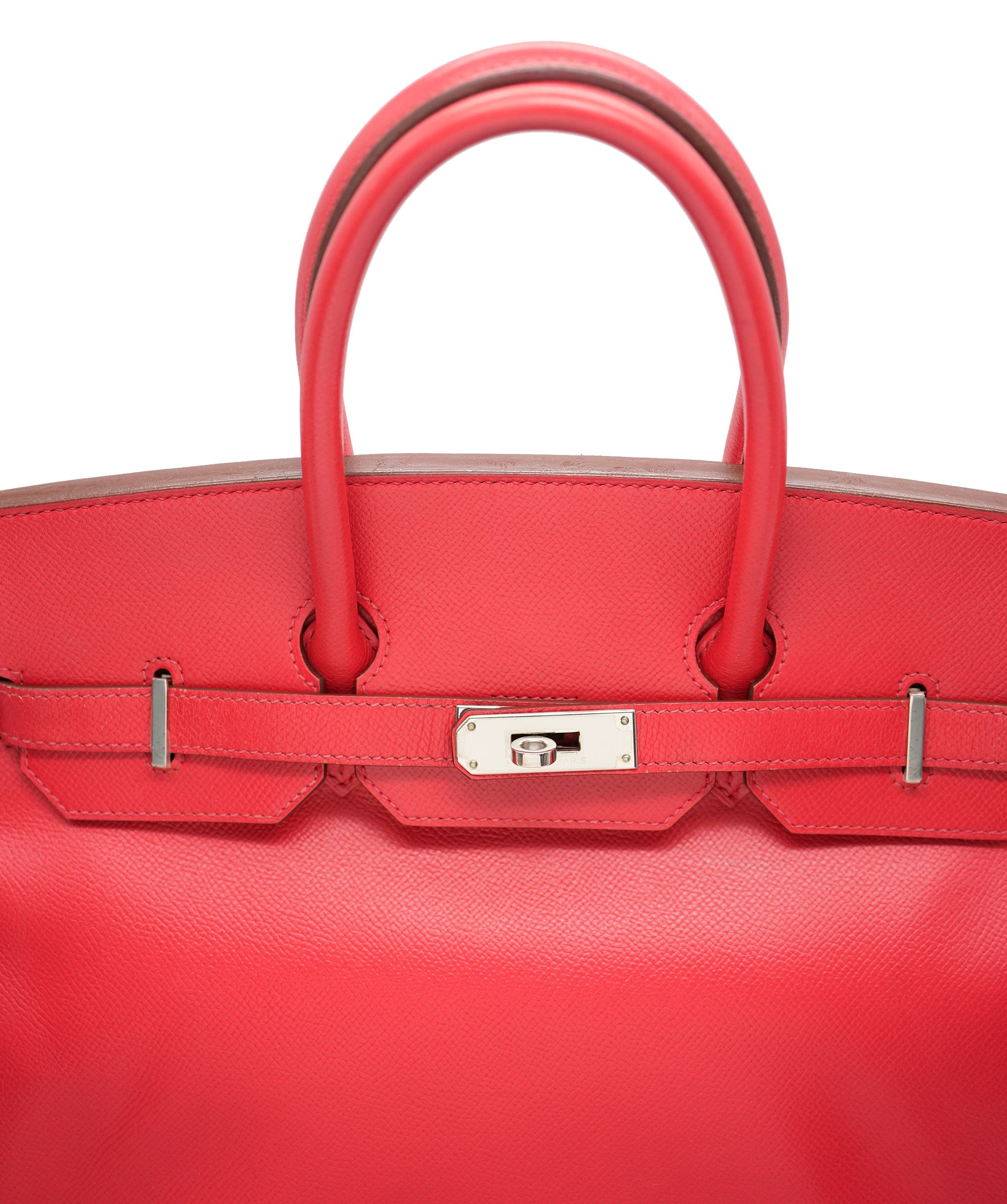 Hermès Hermes Birkin 35 Rouge Casaque Epsom Leather PHW  AGC1662