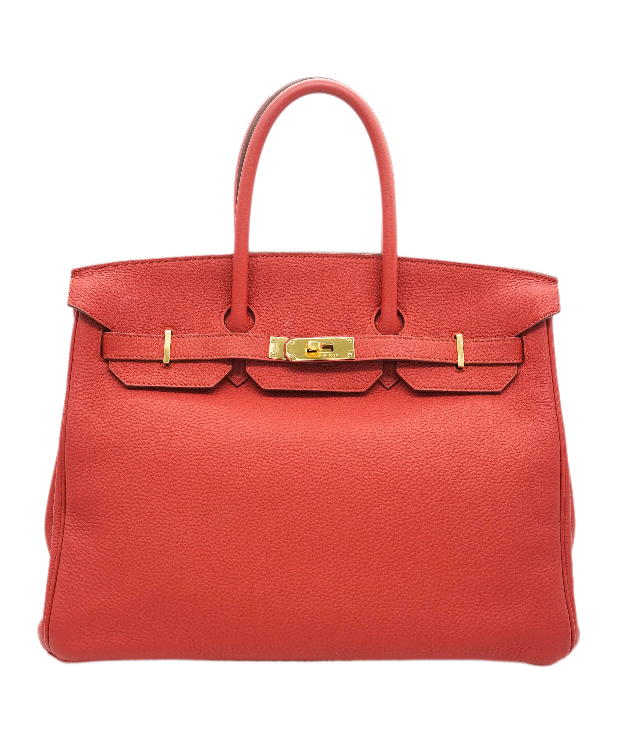 Hermès HERMES BIRKIN 35 ROUGE CASAQUE TOGO HAND BAG □R 90234624 DBXS0654