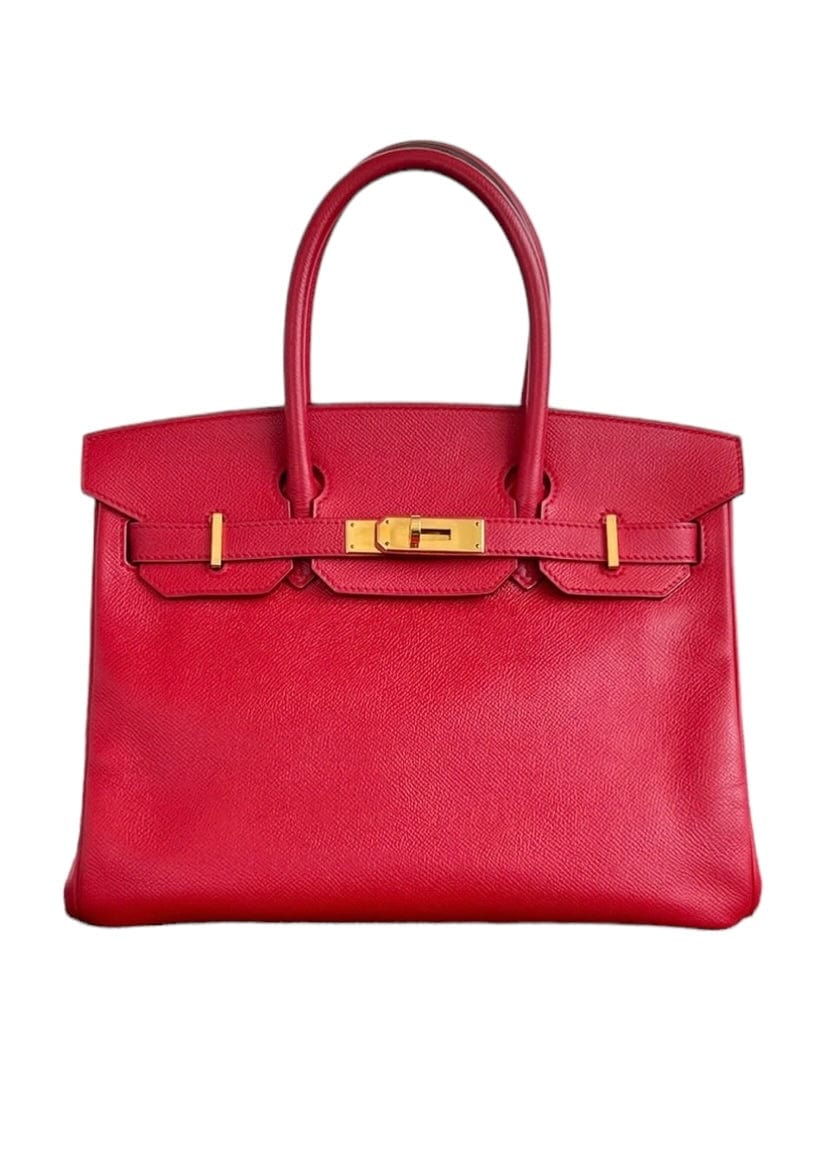 Hermès Hermès Birkin 35 Rouge Vif Epsom PHW #H SKCY033