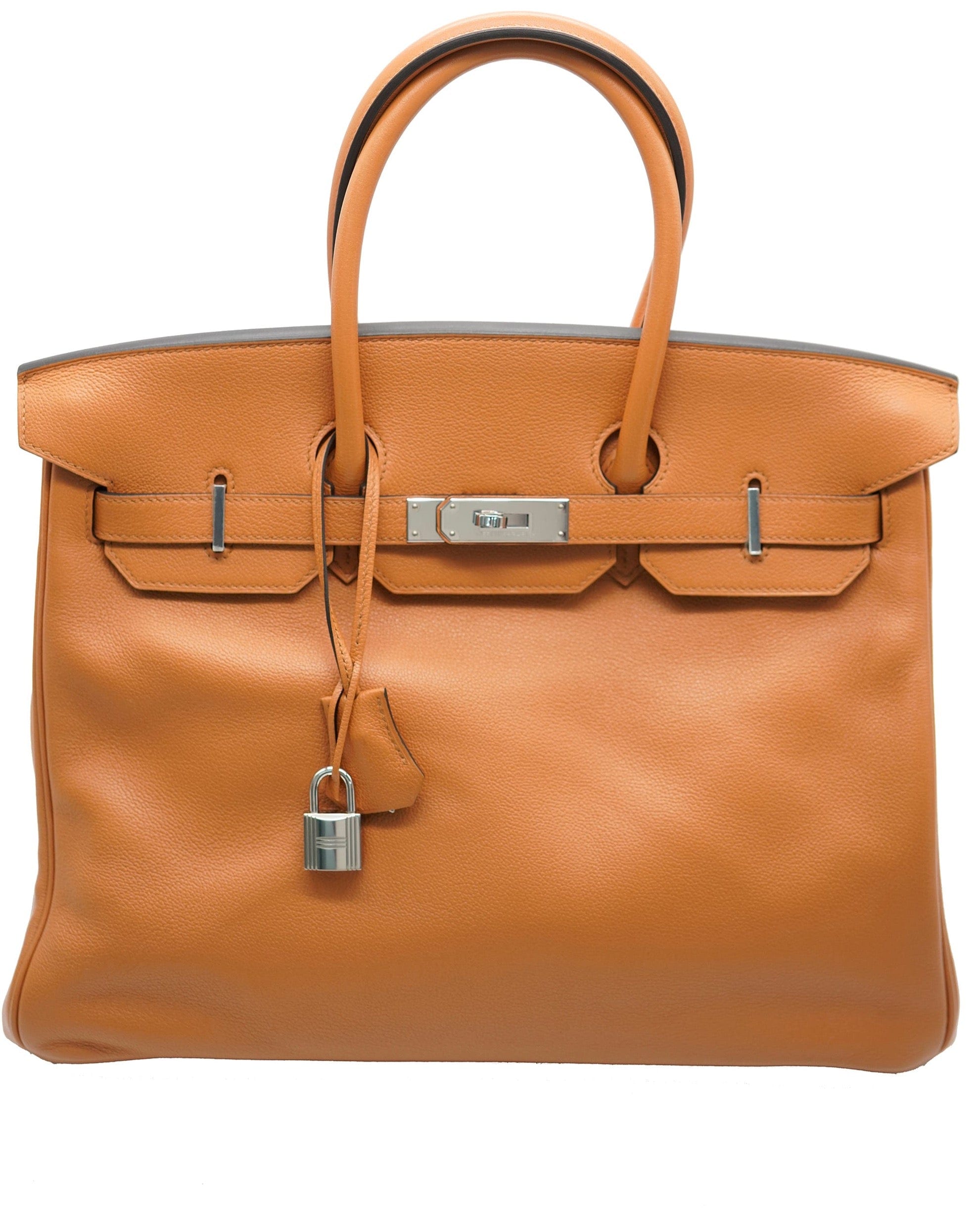 Hermès Hermes Birkin 35 Veau Taurillon Clemence Natural PHW (full set) ASC5005