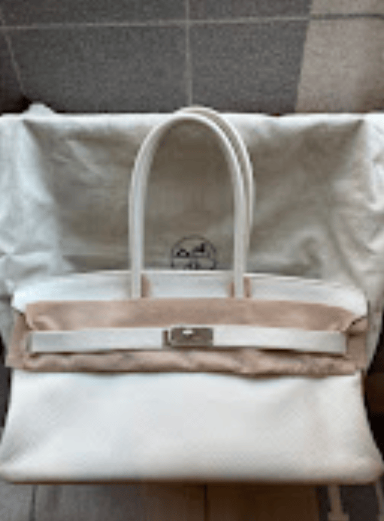 Hermes Hermes Birkin shoulder 42 White PHW Square N Clemence ALTC0705