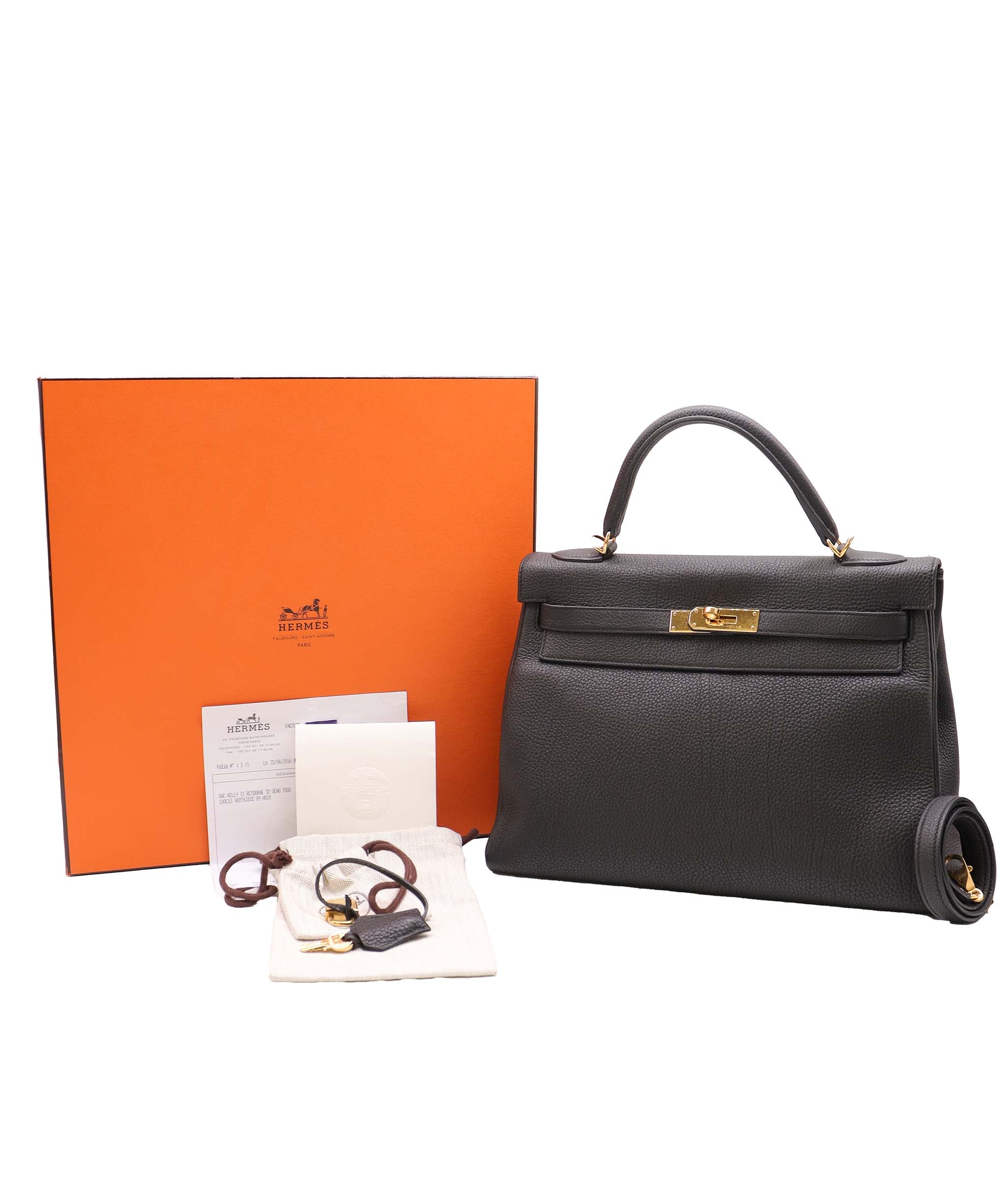Hermès Hermes black Kelly 32 Bag AGC3004