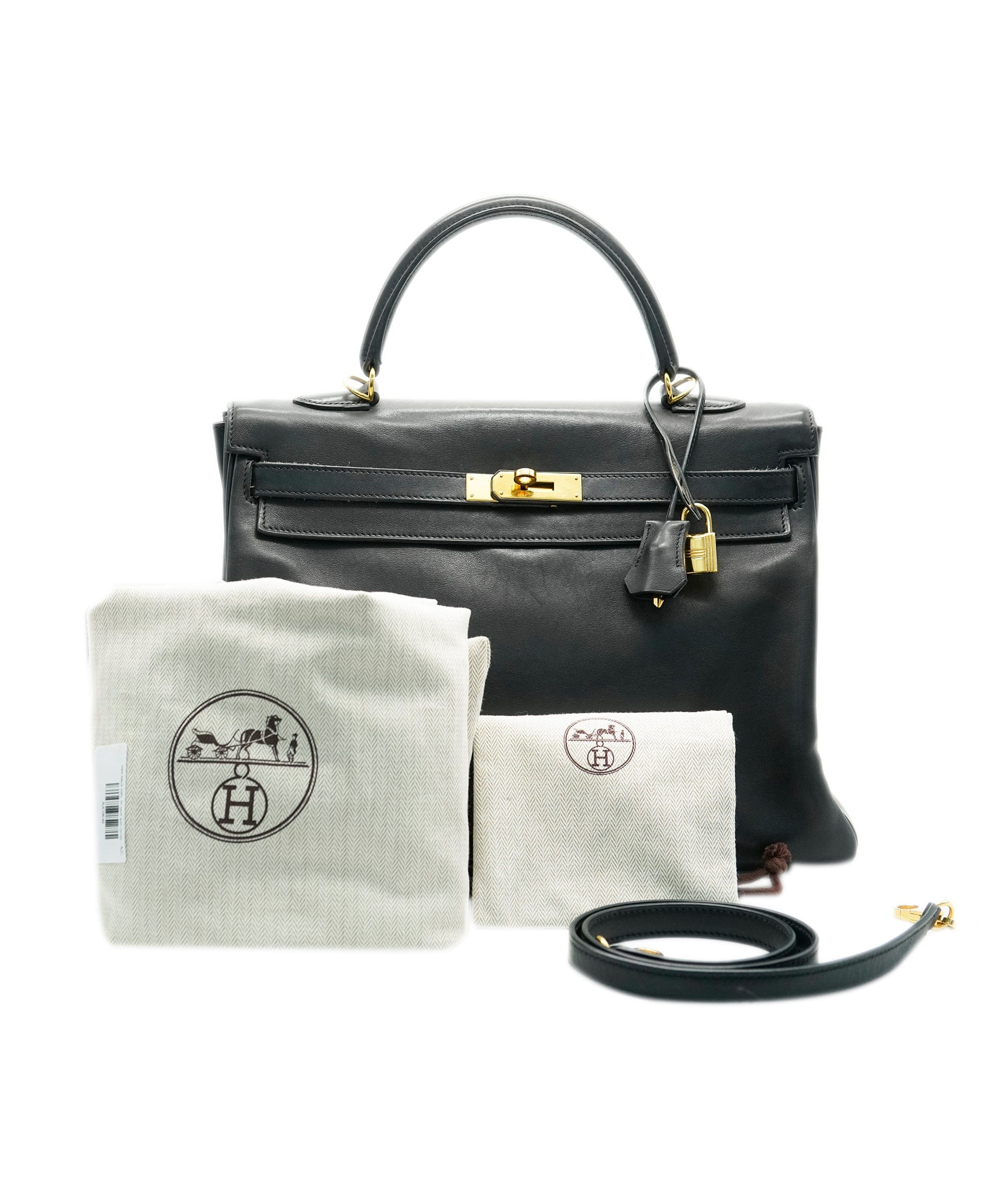 Hermès Hermes black kelly 35 swift with GHW  - AJC0648