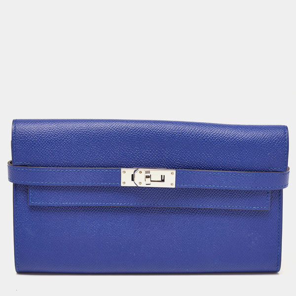 Hermès Hermès Bleu Electrique Epsom Leather Kelly Classic Wallet ASCLC1967