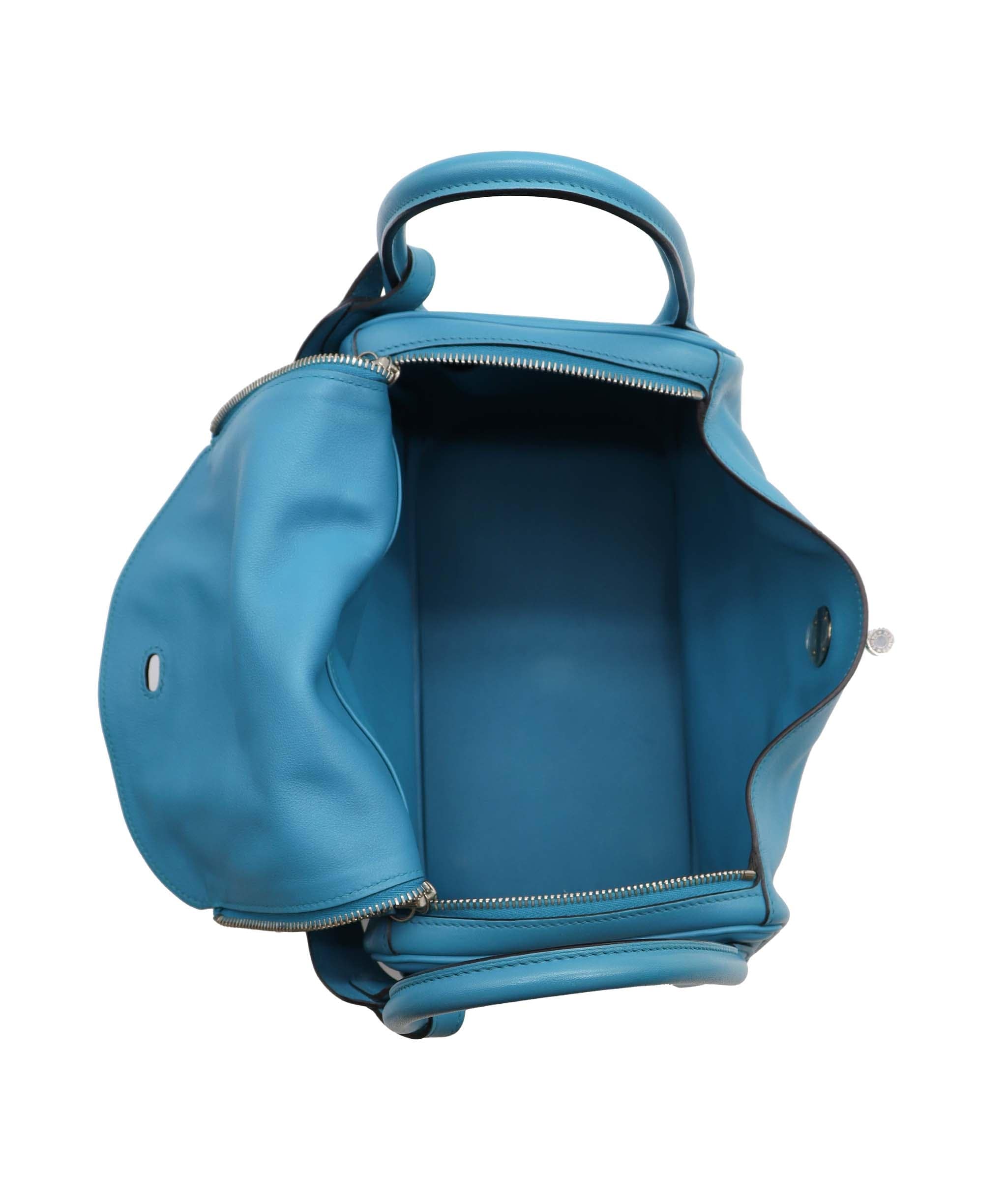 Hermes Blue turquoise swift Lindy 30 PHW DXBS1526 SQUARE R 2014