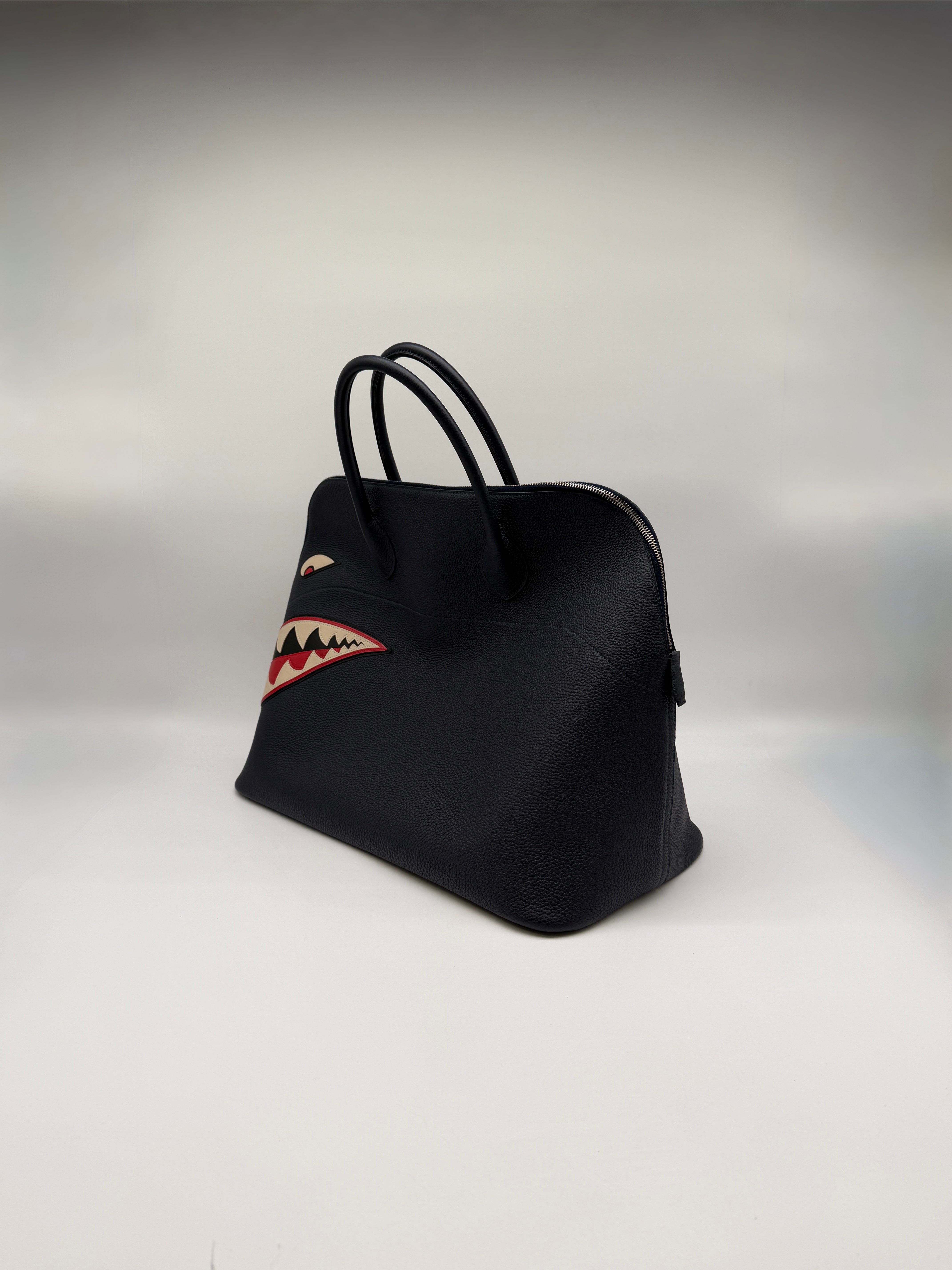 Hermès Hermès Bolide 45 Shark Bleu Nuit Togo Palladium Hardware