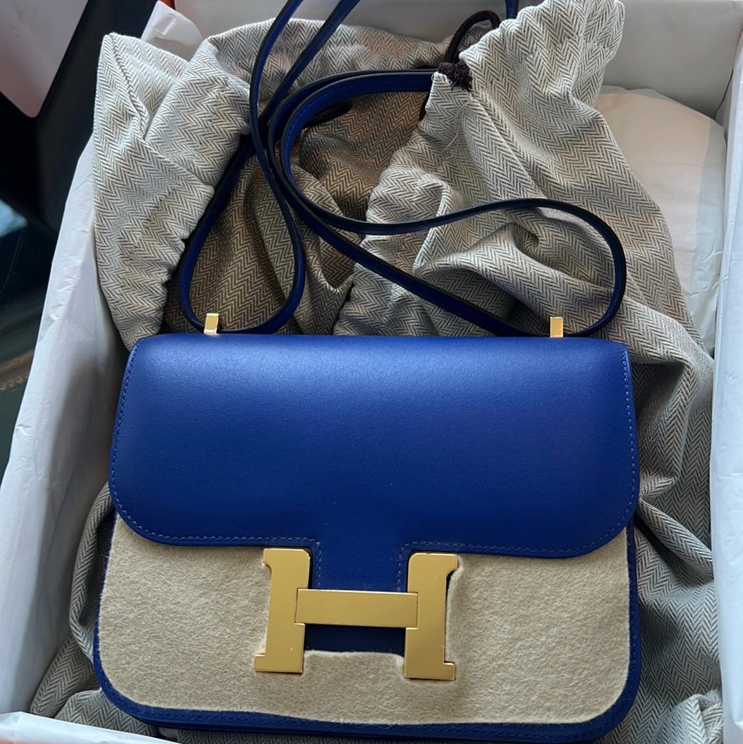 Hermès Hermès Constance 18 Blue Electrique Swift GHW #U SKC1778