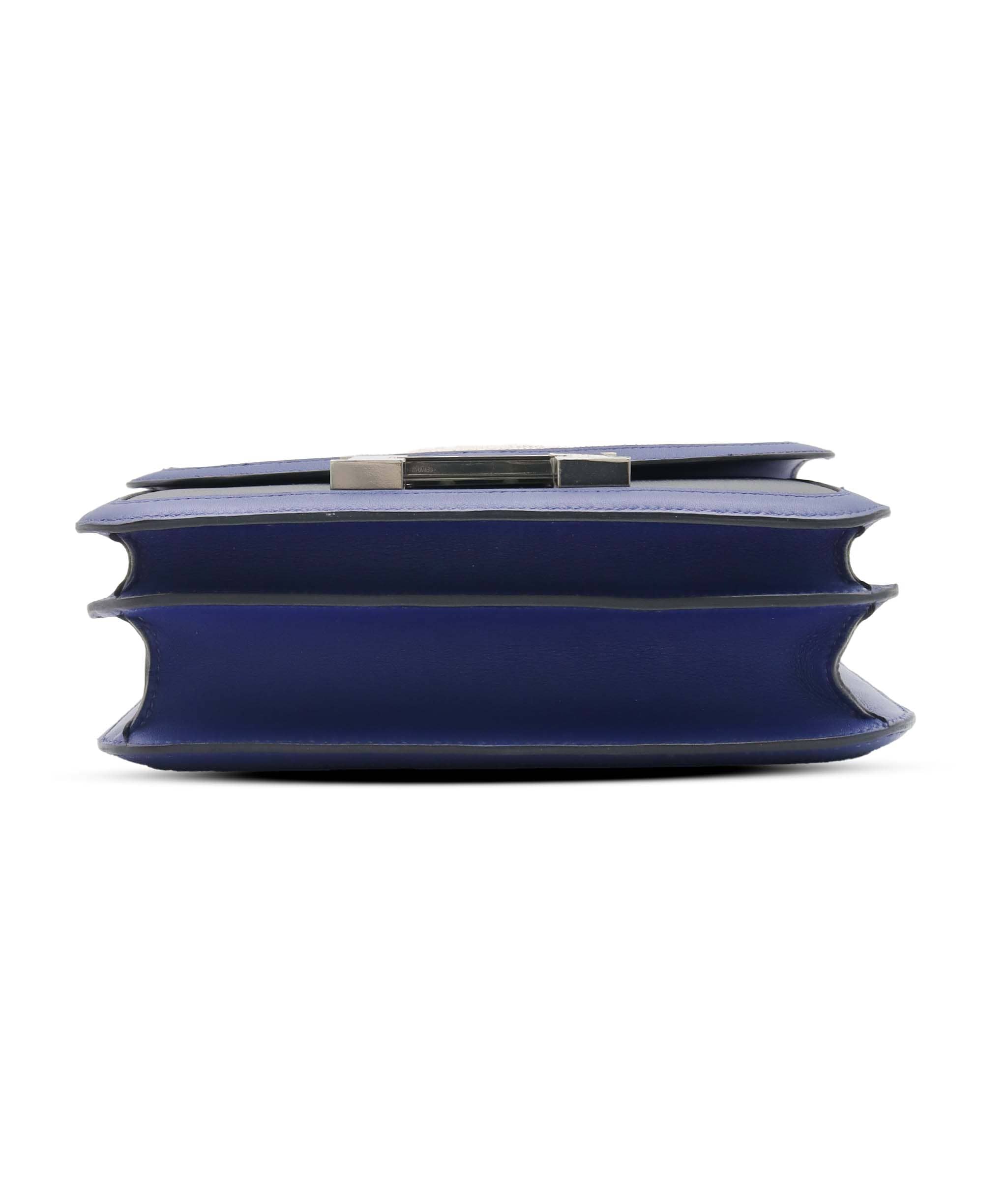Hermès Hermes Constance 24 swift/Toile Black/Blue Saphir SHW ASC7360