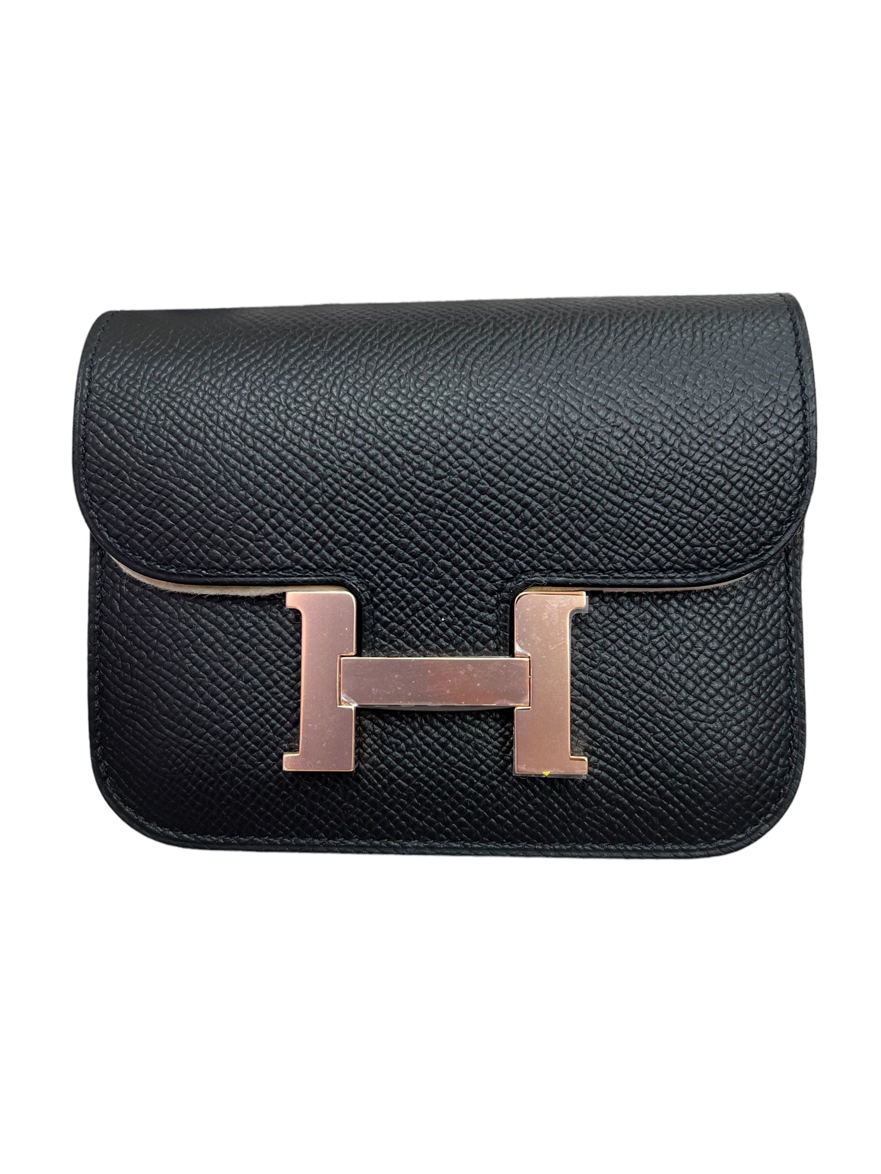 Hermès Hermes Constance Slim Black Epsom RGHW #U SKC1480