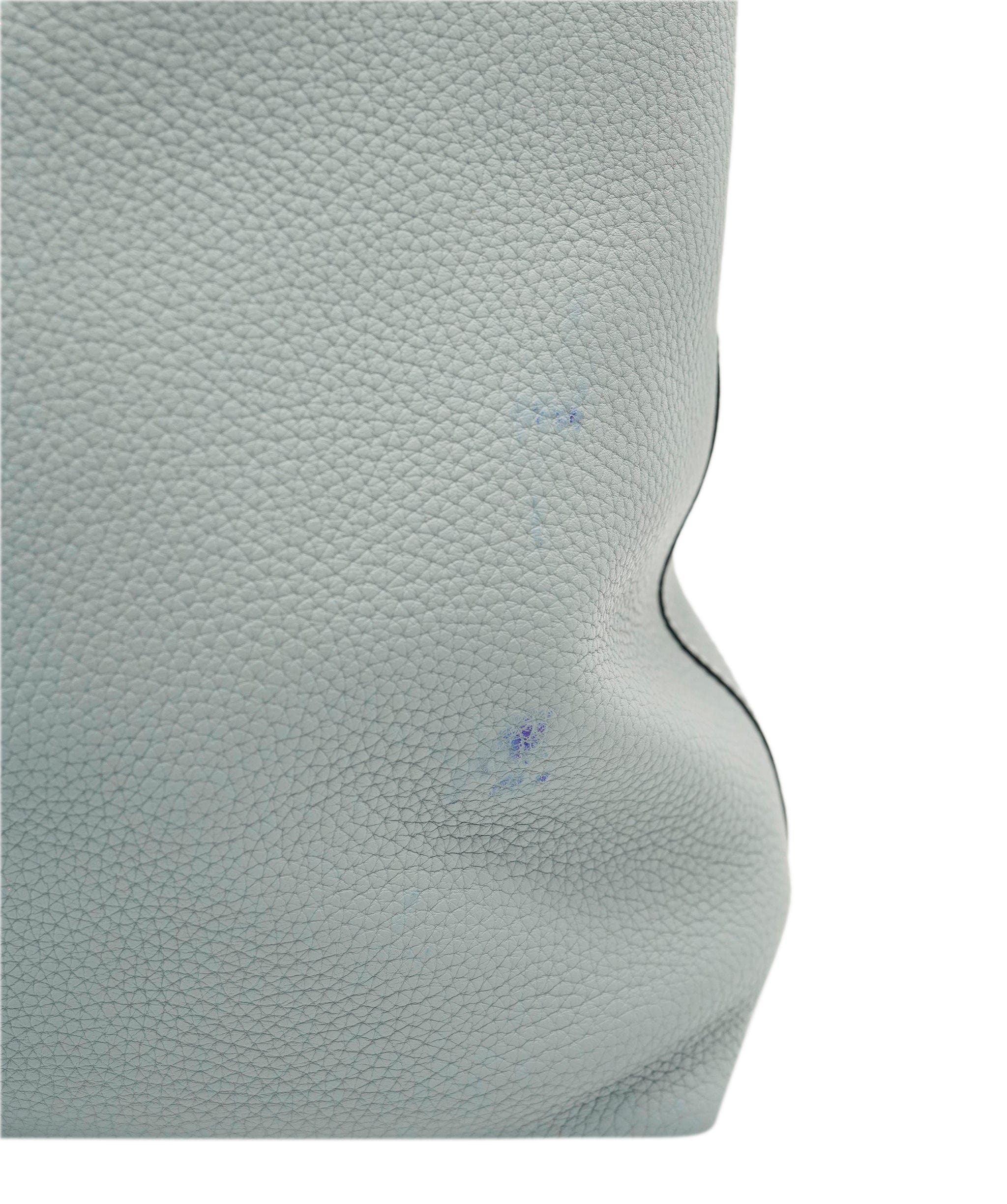 Hermès Hermes etoupe & blue brume reversible leather tote - AJC0899