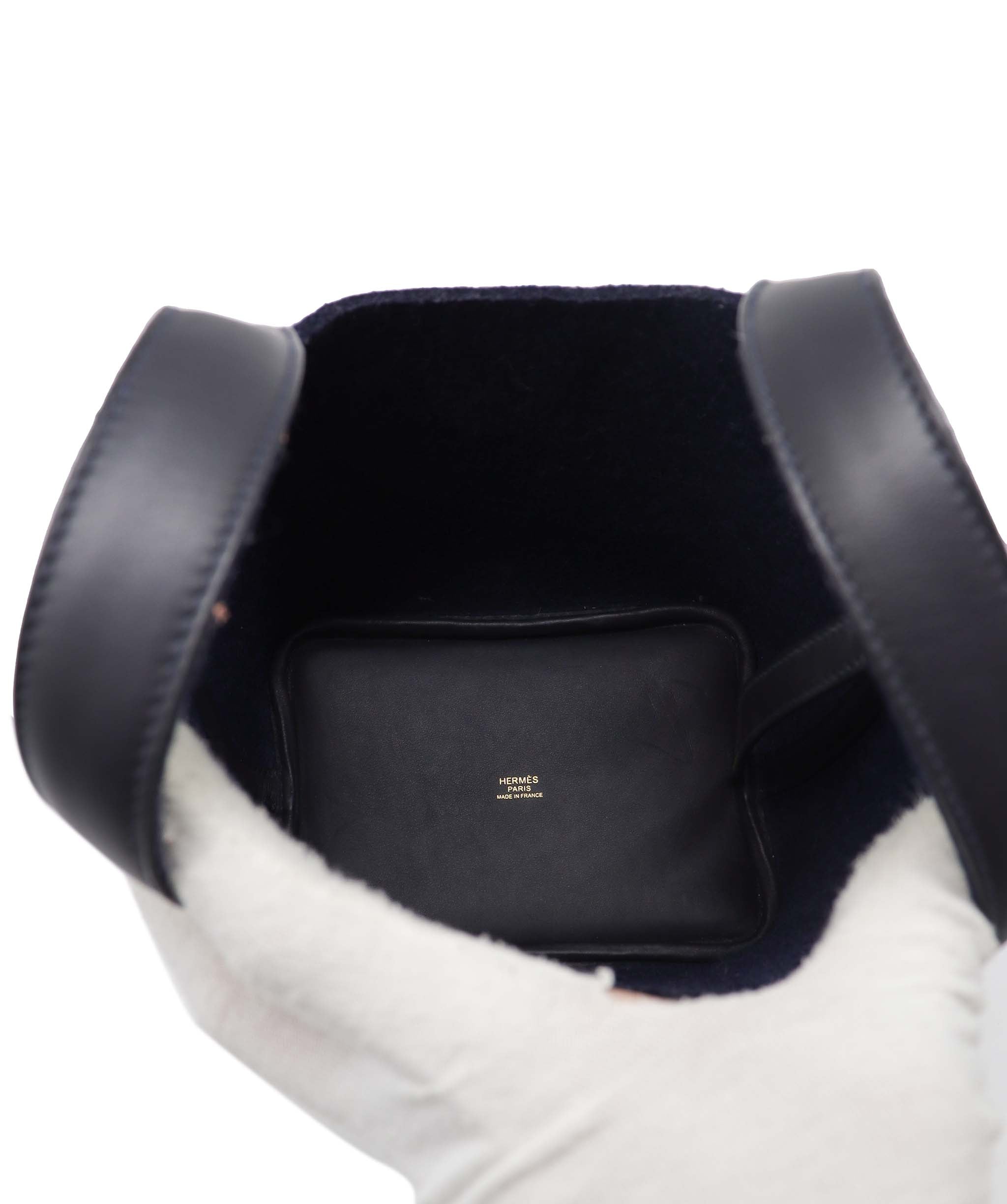 Hermès HERMES "FELT" PICOTIN 18 NAVY BLUE RJC4445